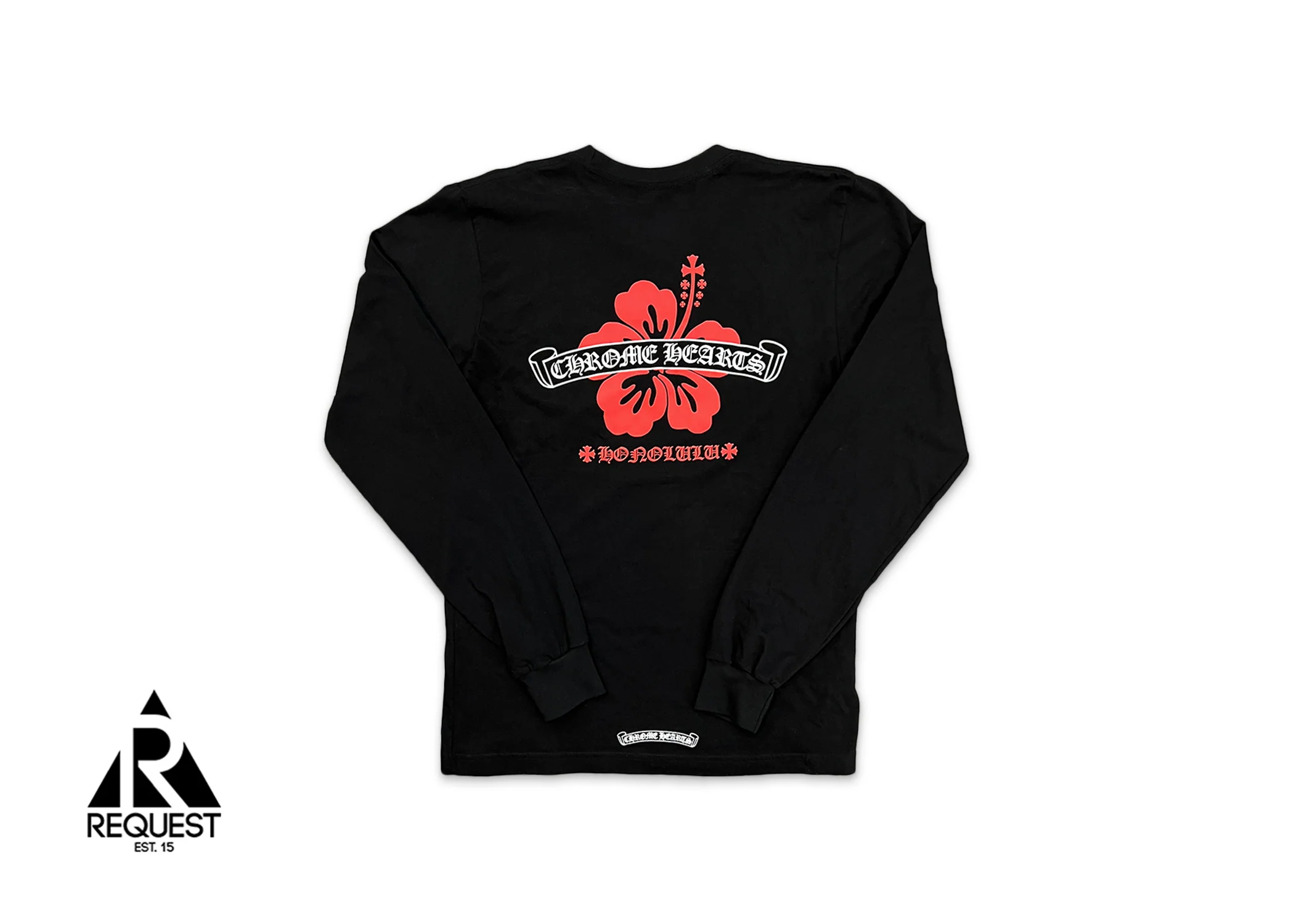 Honolulu Exclusive Hibiscus L/S Tee “Black” - Image 2