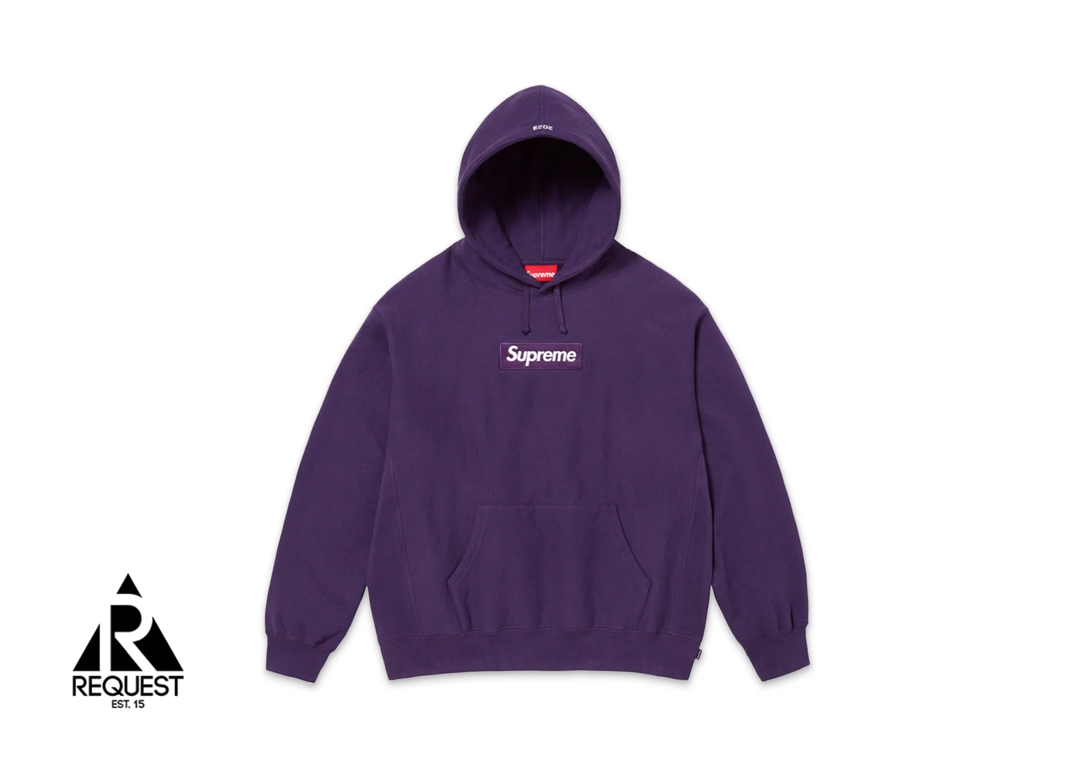 Hooded Box Logo Sweatshirt “Dark Purple" FW23