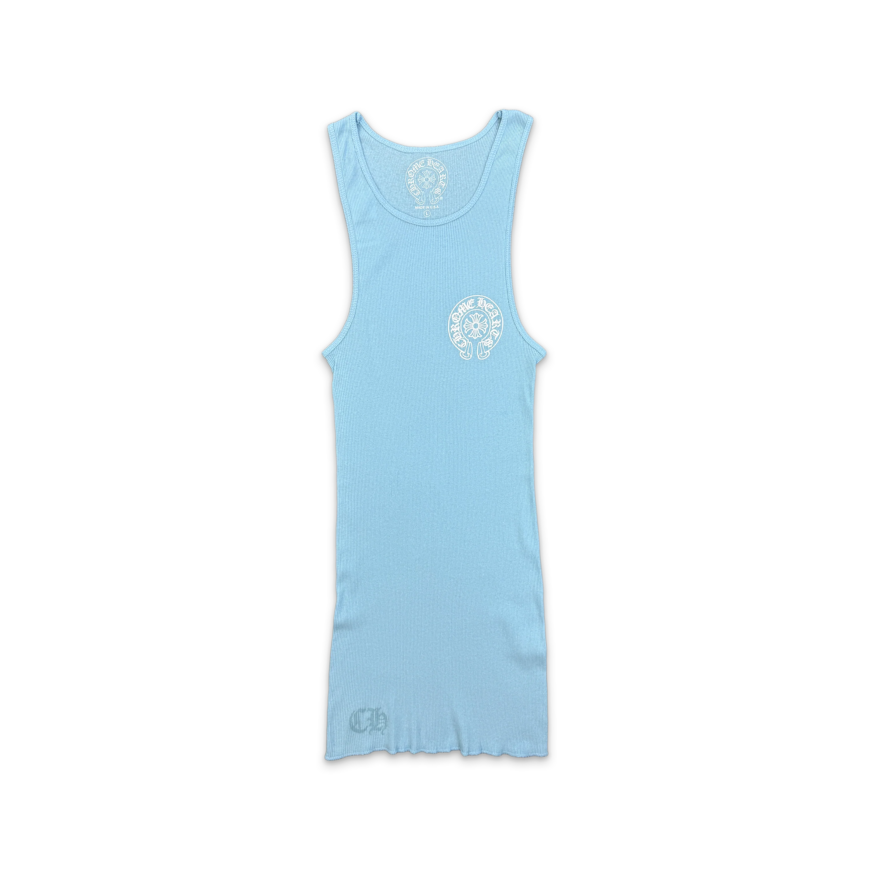 Horseshoe Rib Tank Top "Baby Blue"