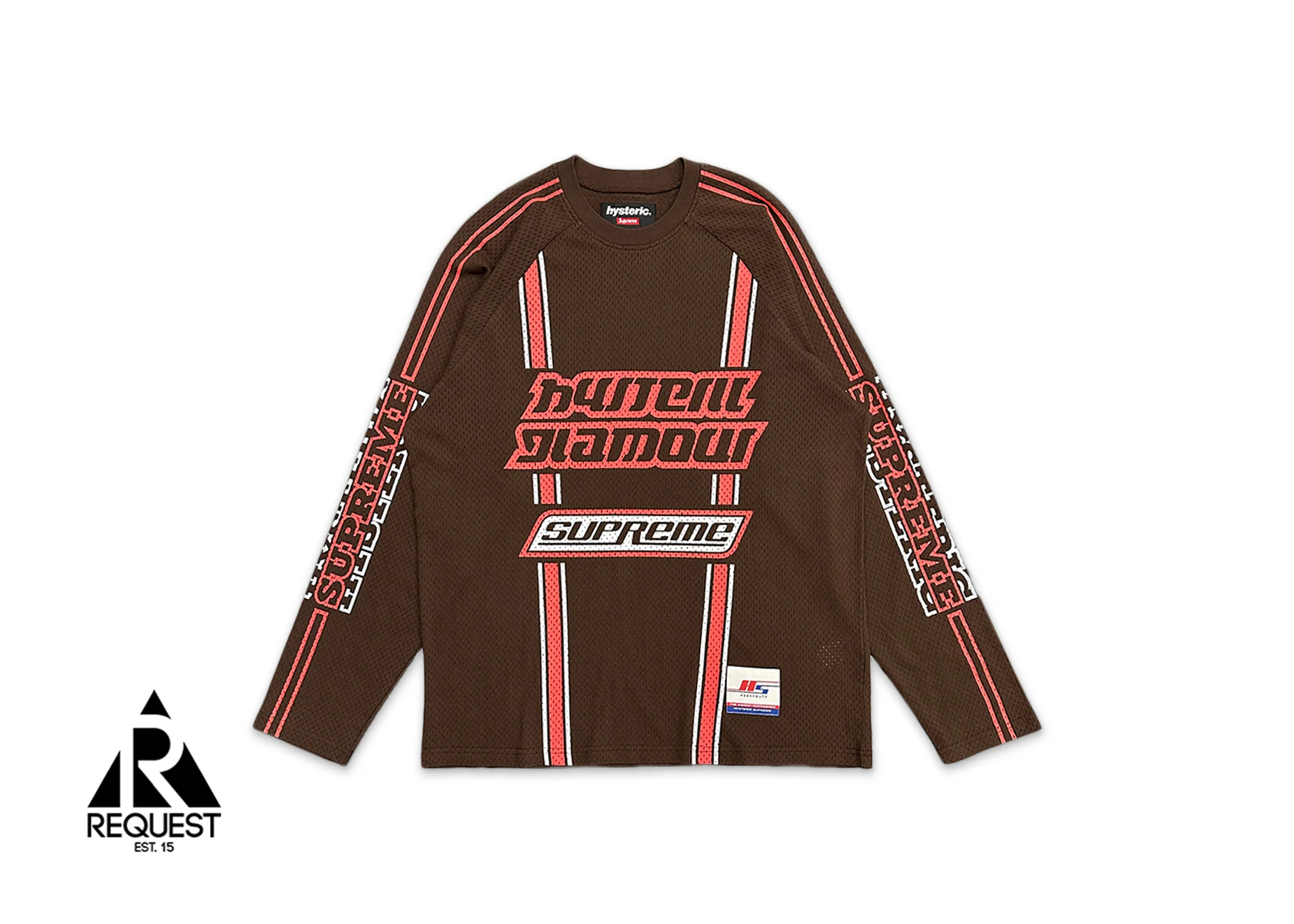 Hysteric Glamour Mesh L/S Jersey "Brown/Red"