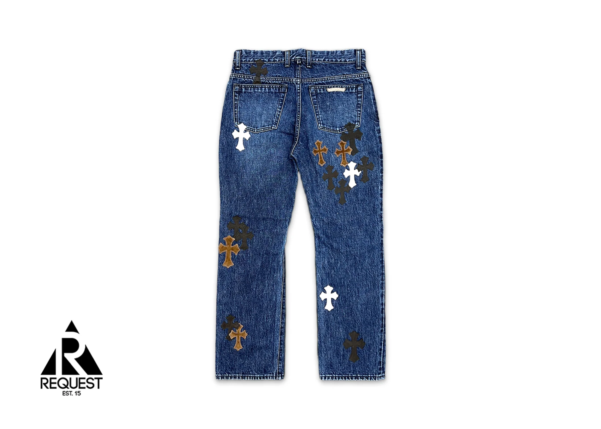 Indigo Fleur Denim "Brown Black & White Crosses" - Image 2
