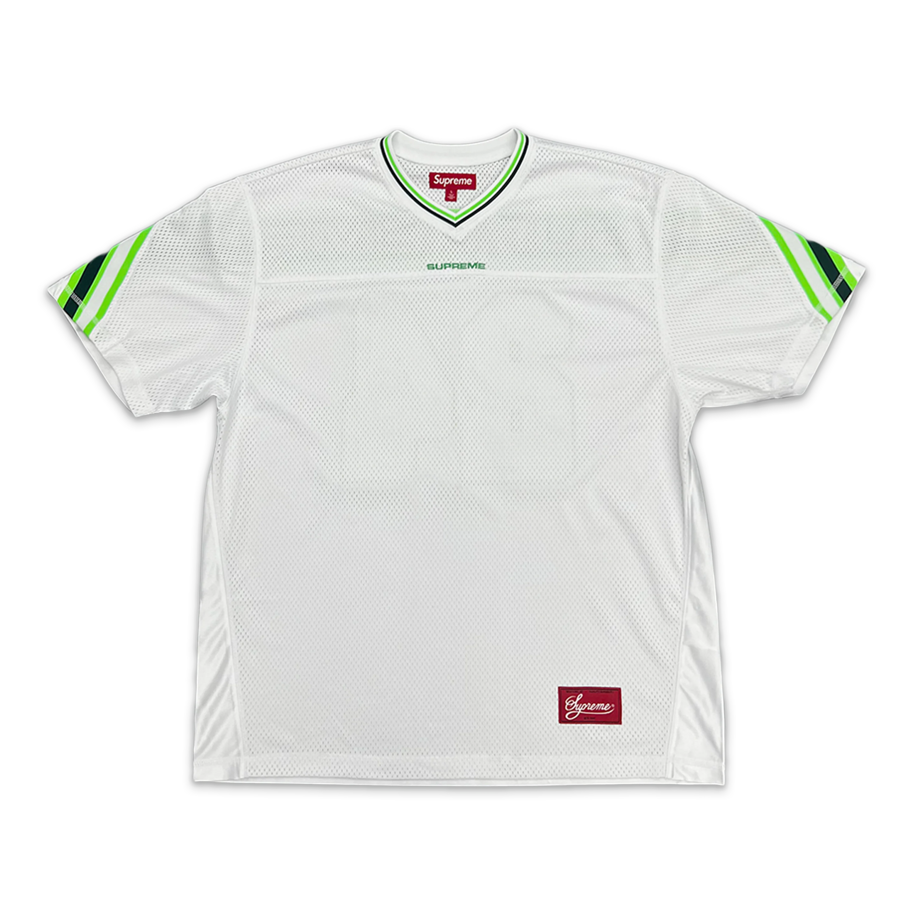 Jacquard Rib Logo Football Jersey "White"
