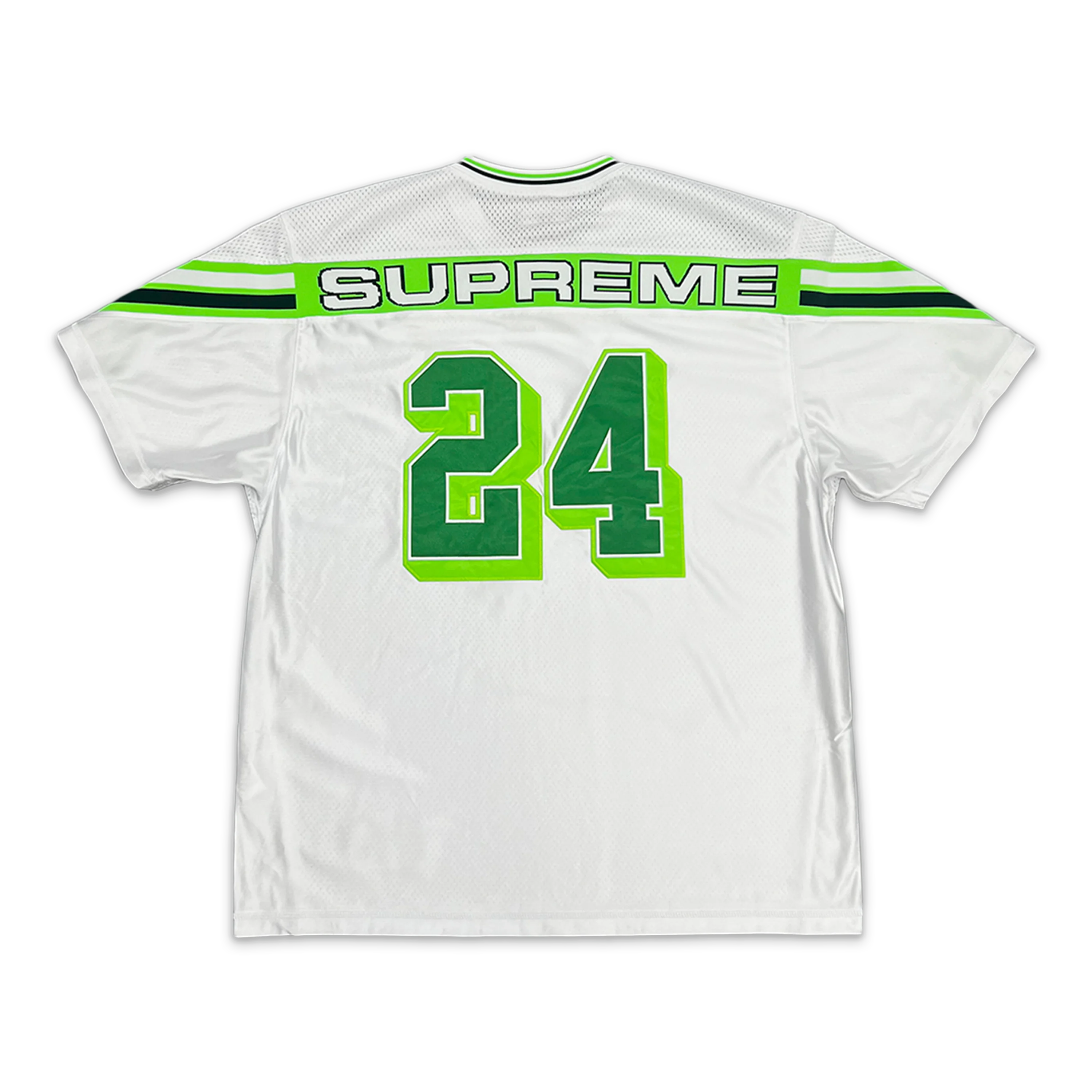 Jacquard Rib Logo Football Jersey "White" - Image 2