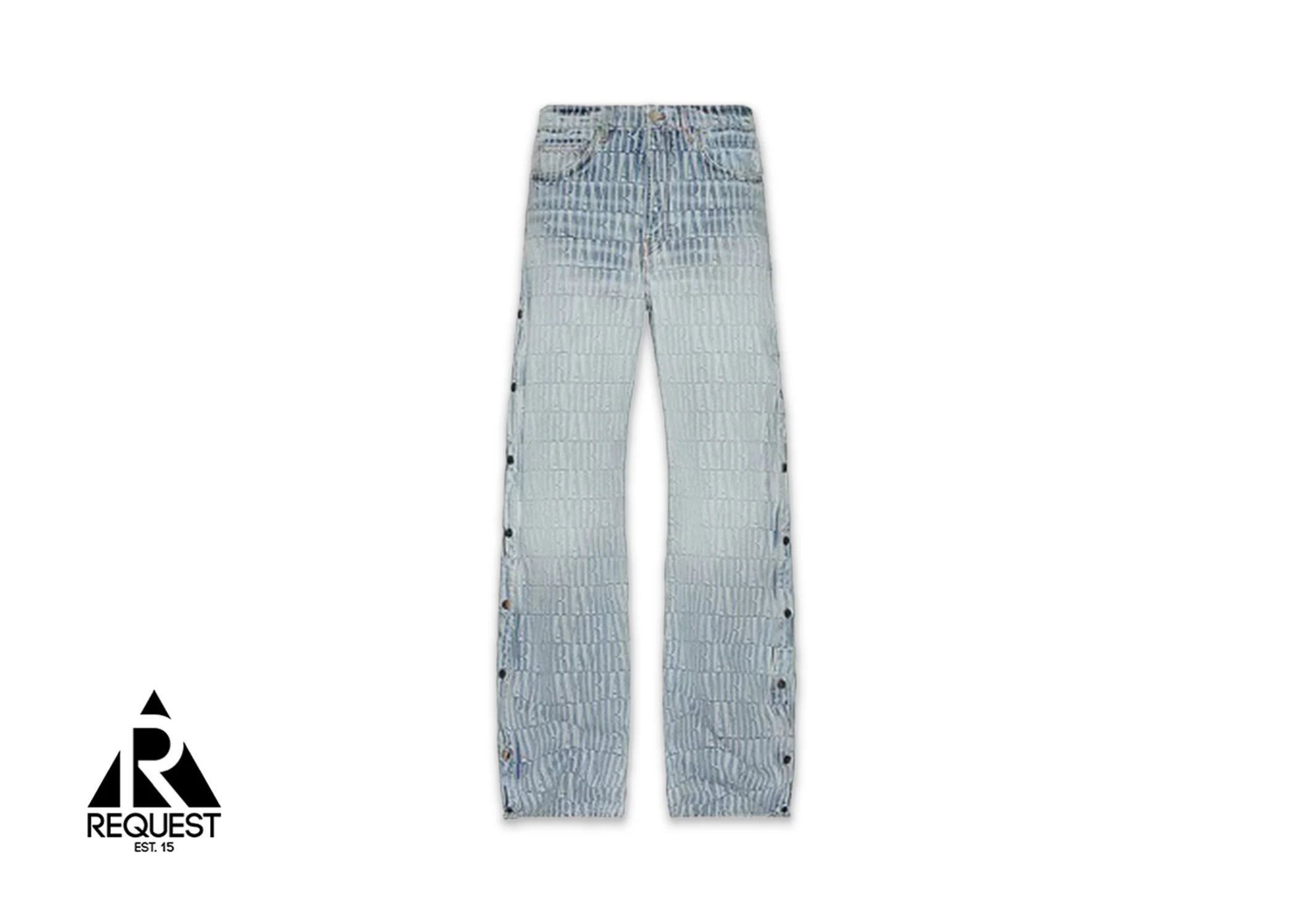 Jacquard Snap Off Denim "Stone Indigo"