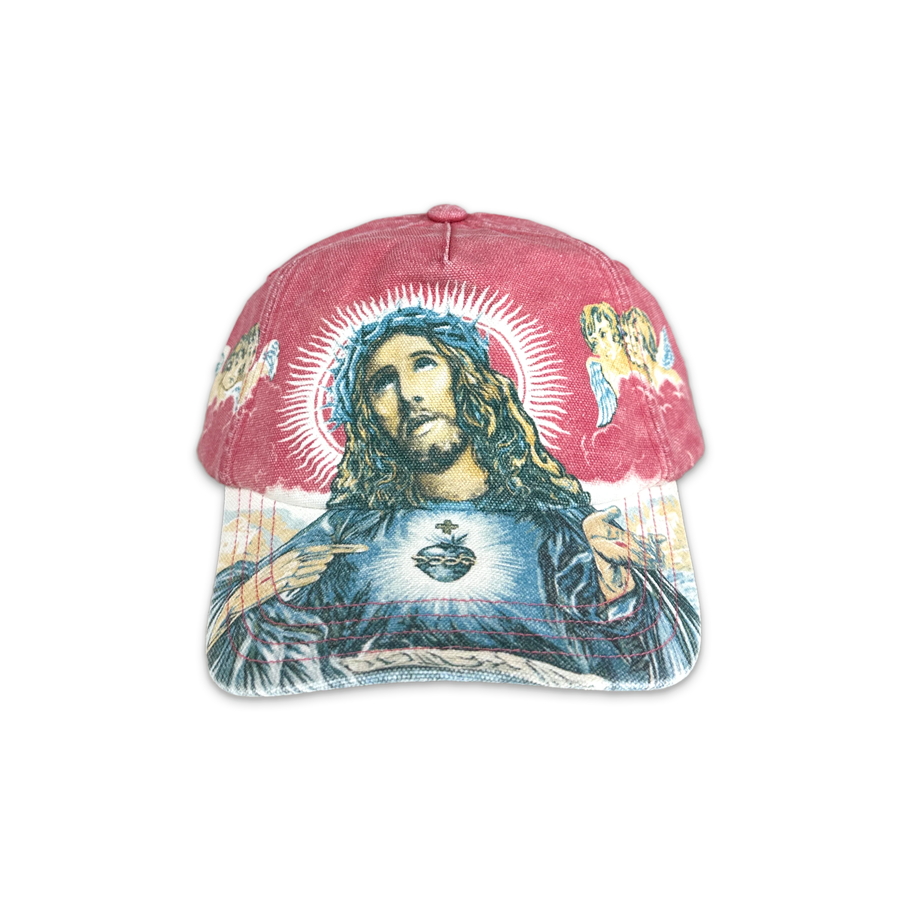 Jesus 5-Panel Hat FW25 "Light Red"