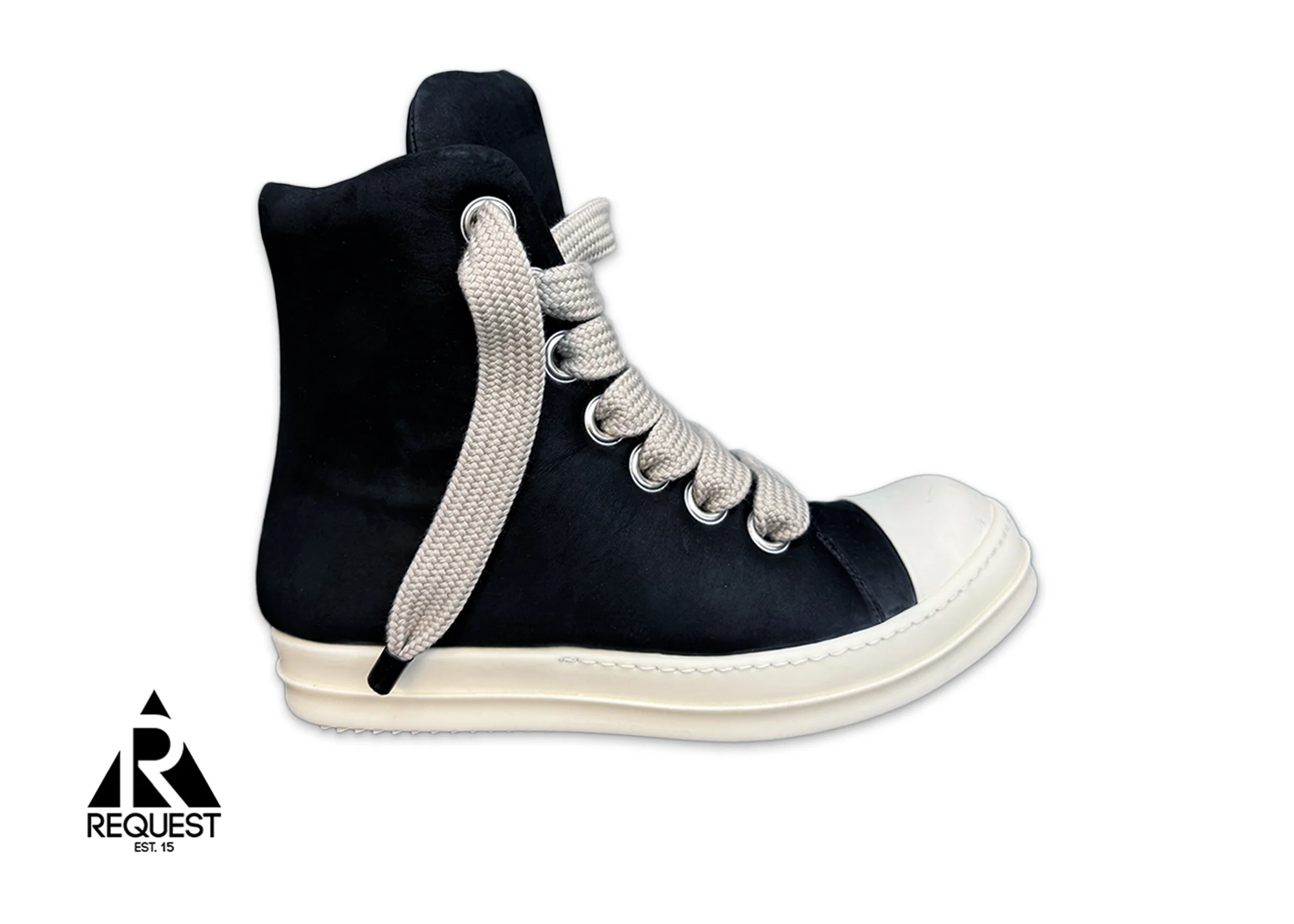 Jumbo Lace Padded Suede Ramones High "Black"
