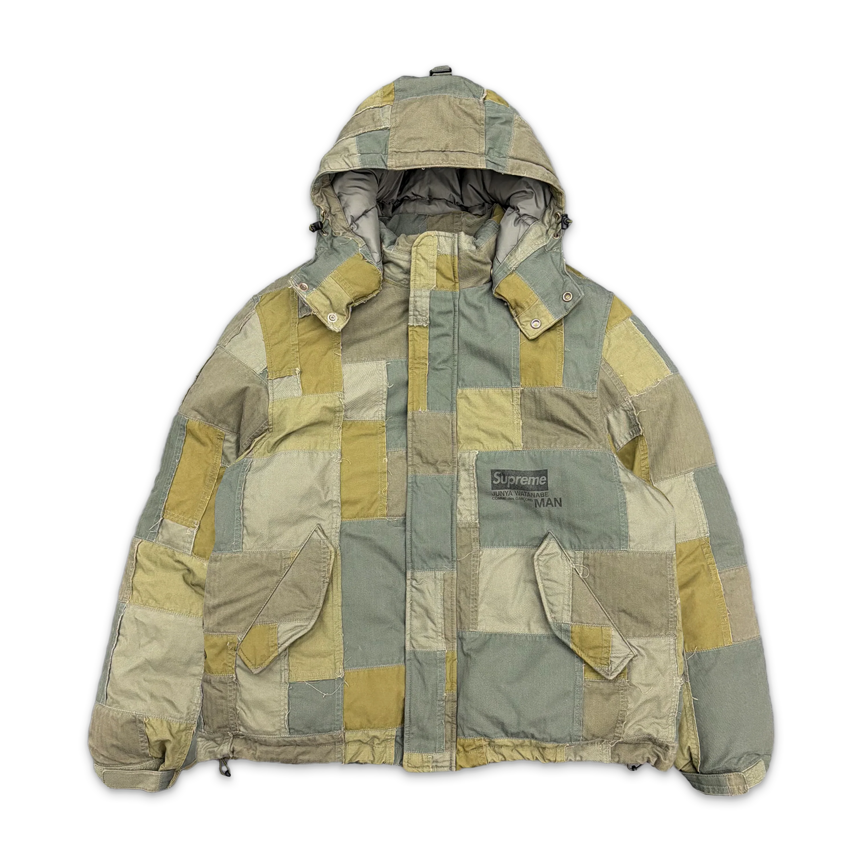 JUNYA WATANABE CDG MAN Patchwork Puffy Jacket "Olive"