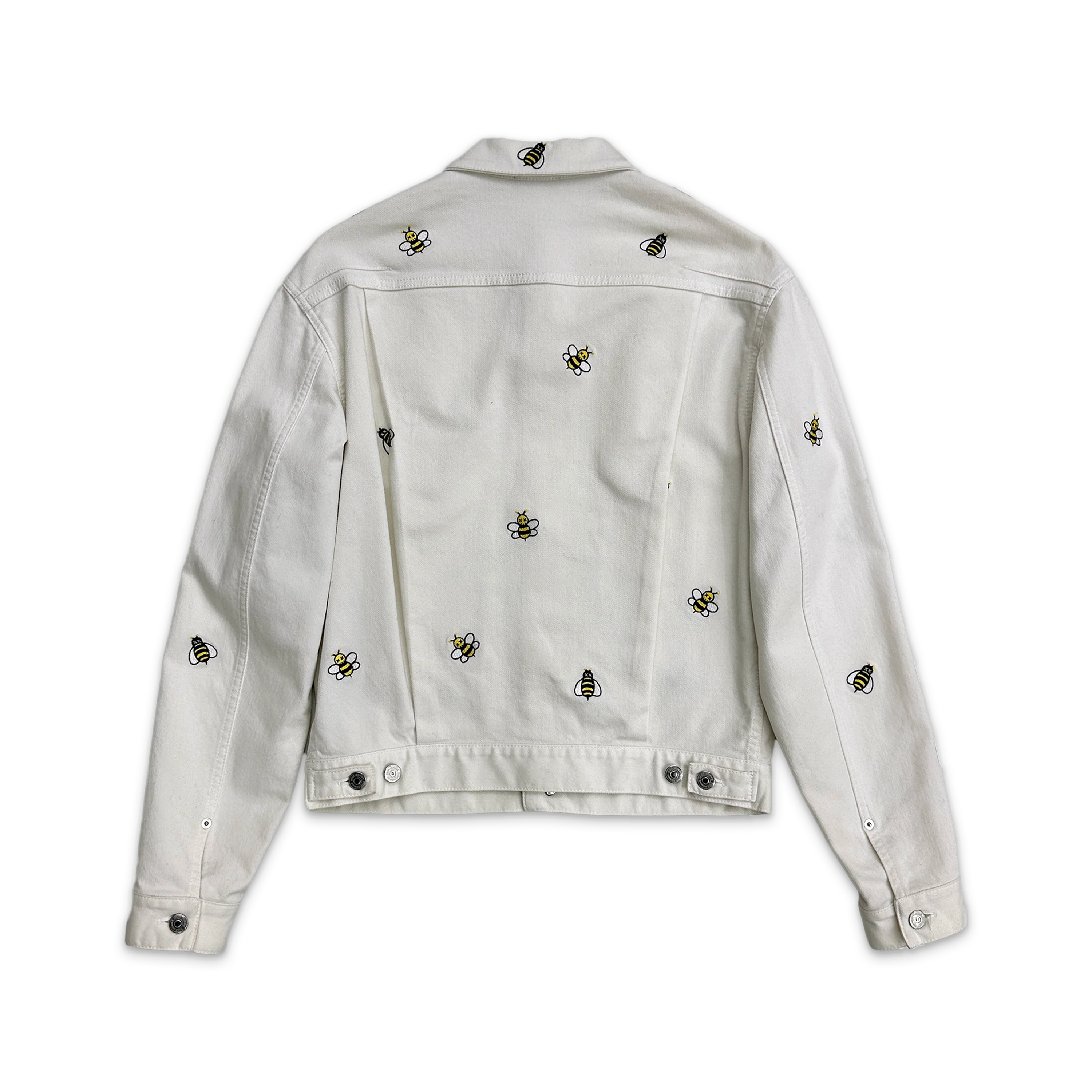 KAWS Bee Denim Trucker Jacket "White" - Image 2
