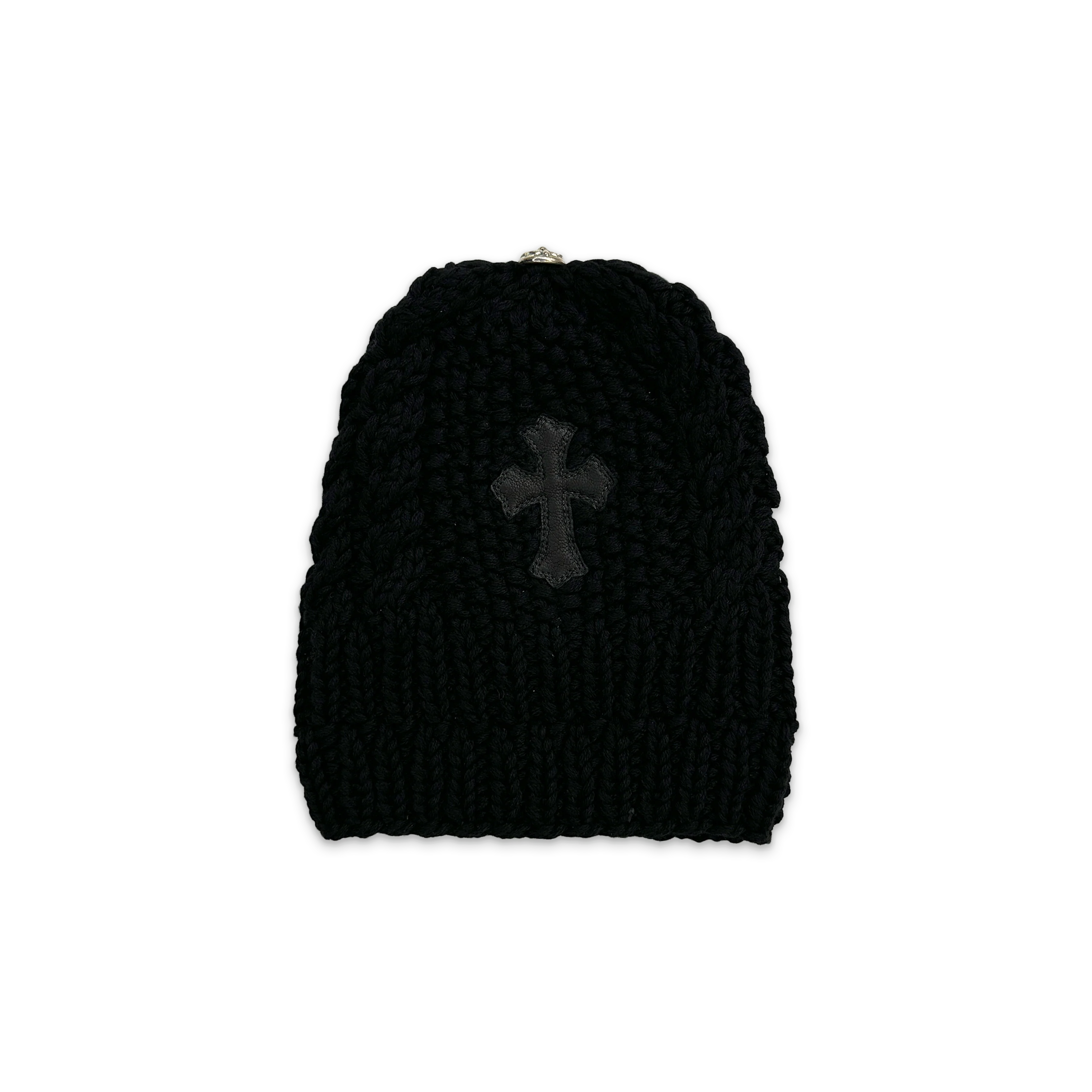 Kids Cross Patch Cashmere Beanie "Black"