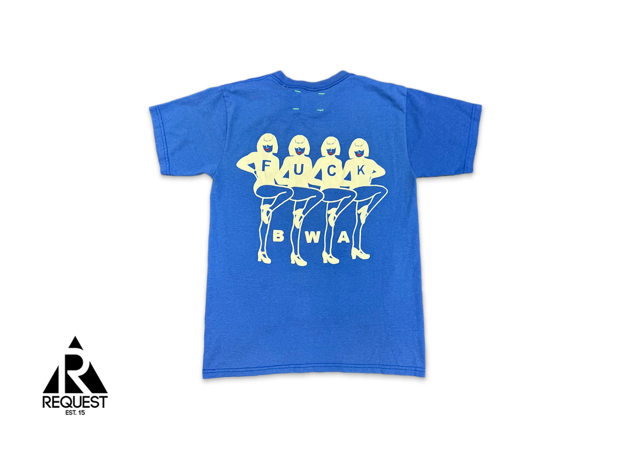Kiss Me You Idiot Vintage Tee "Blue" - Image 2