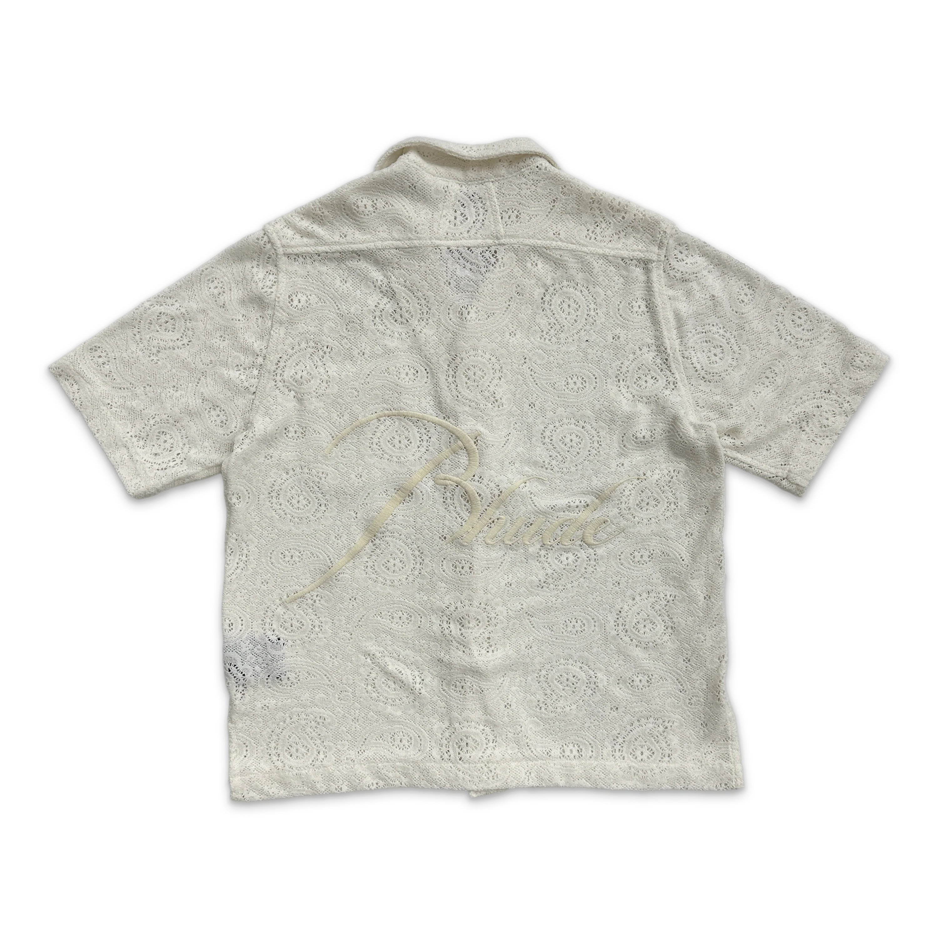 Knit Button Down Shirt “Cream" - Image 2