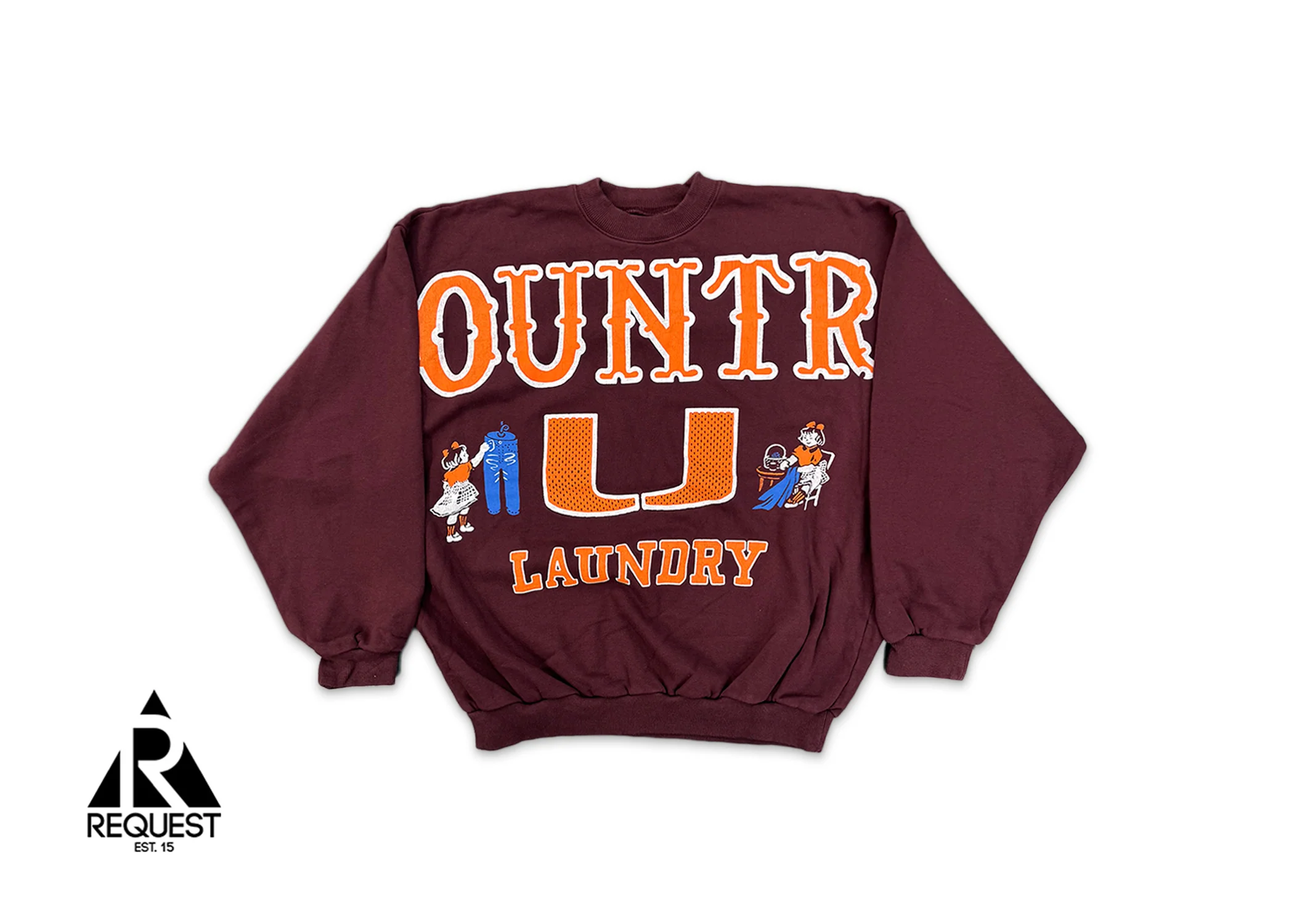 Kountry BIG Crewneck Sweatshirt "Burgundy"