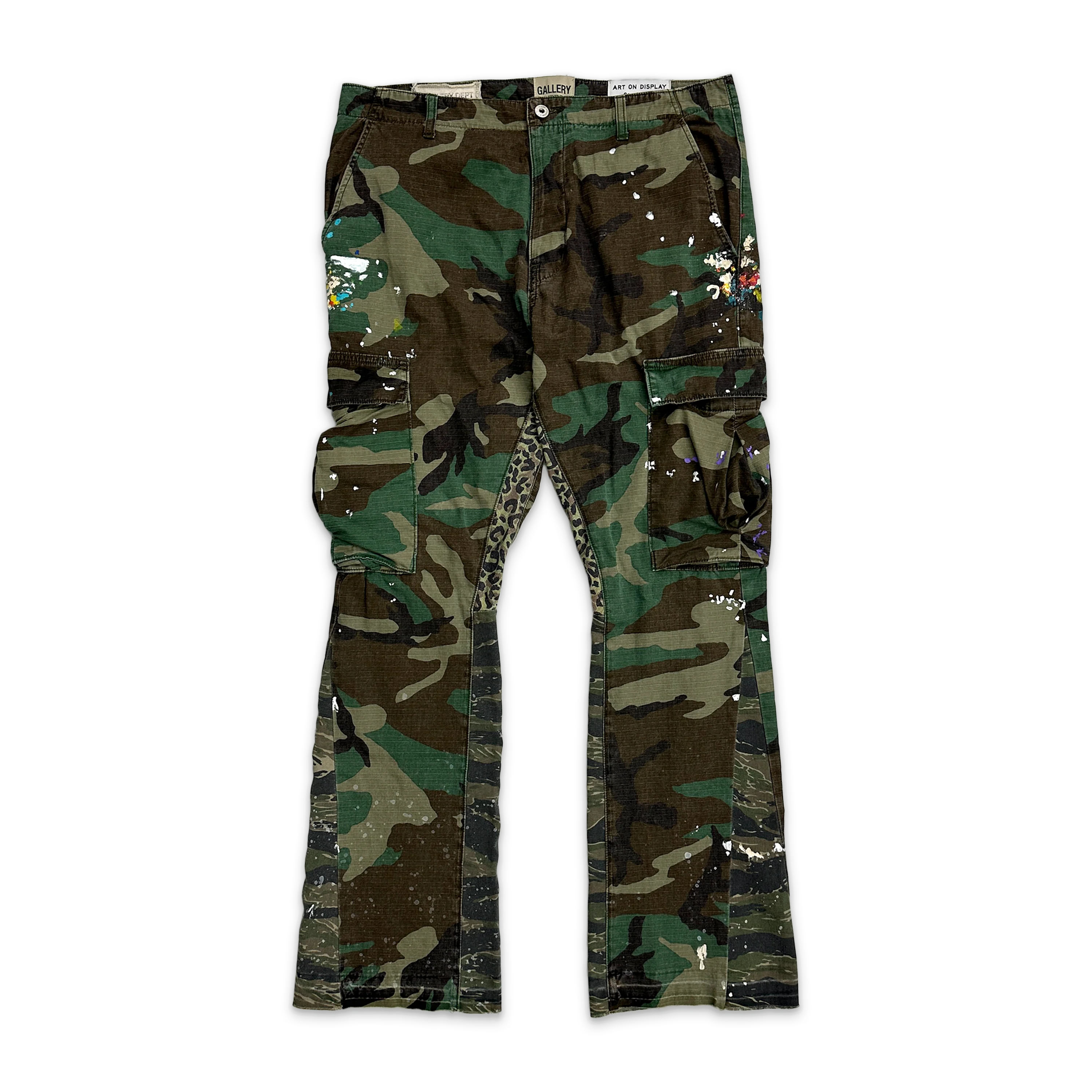 La Flare Trousers “Camo Green”