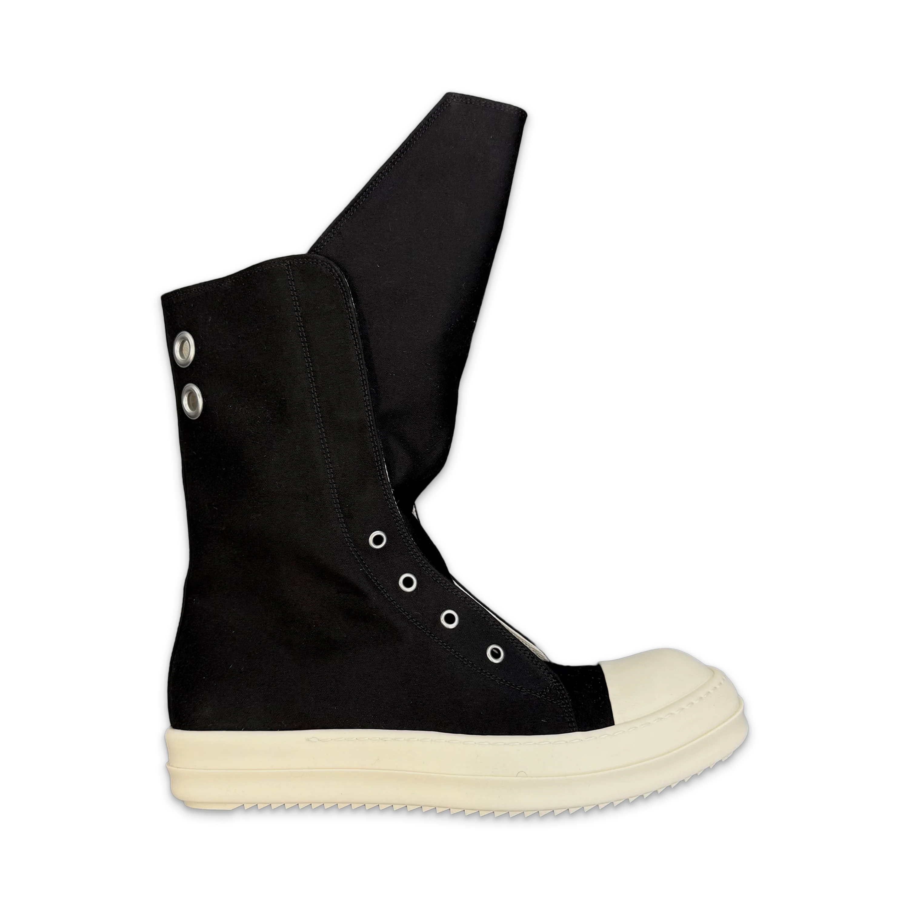 Laceless Boot Sneaks High "Black Milk"