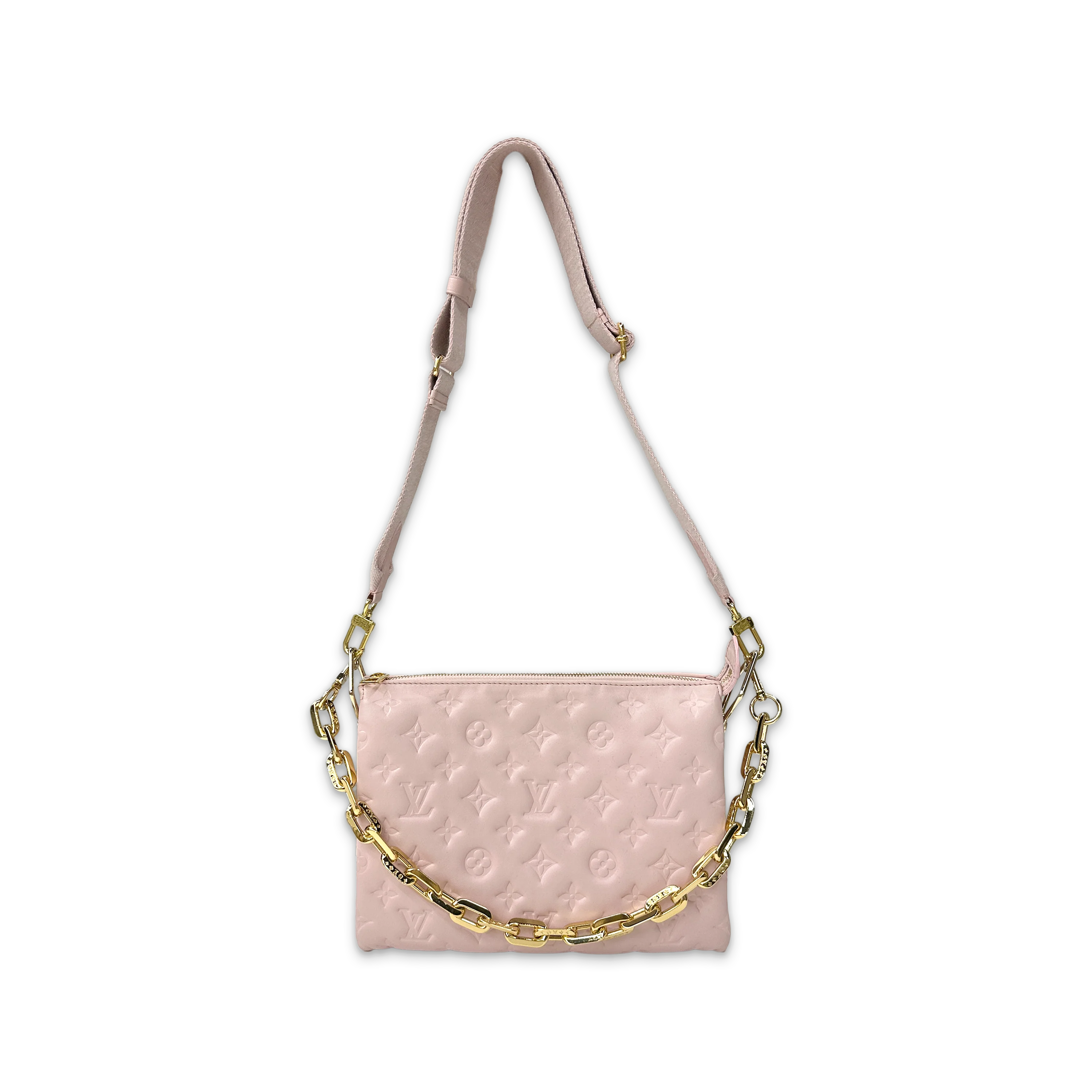 Lambskin Embossed Monogram Coussin PM "Rose"