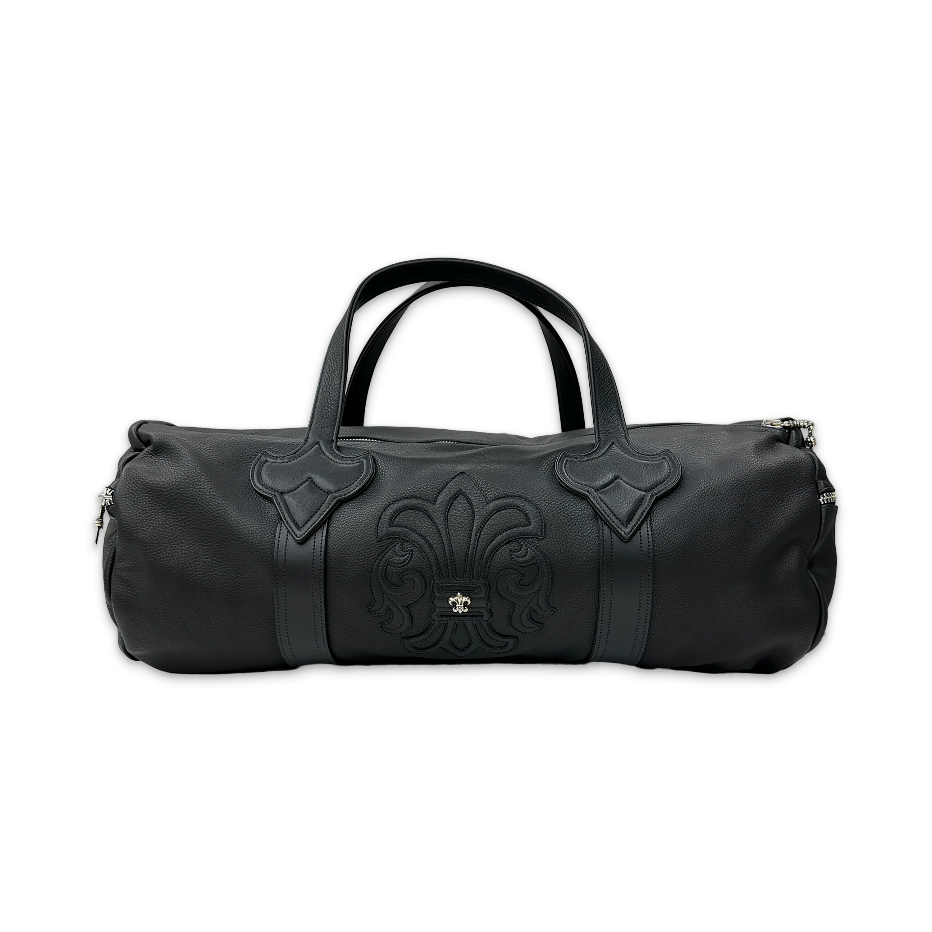 Le Fleur Leather Duffle Bag "Black"