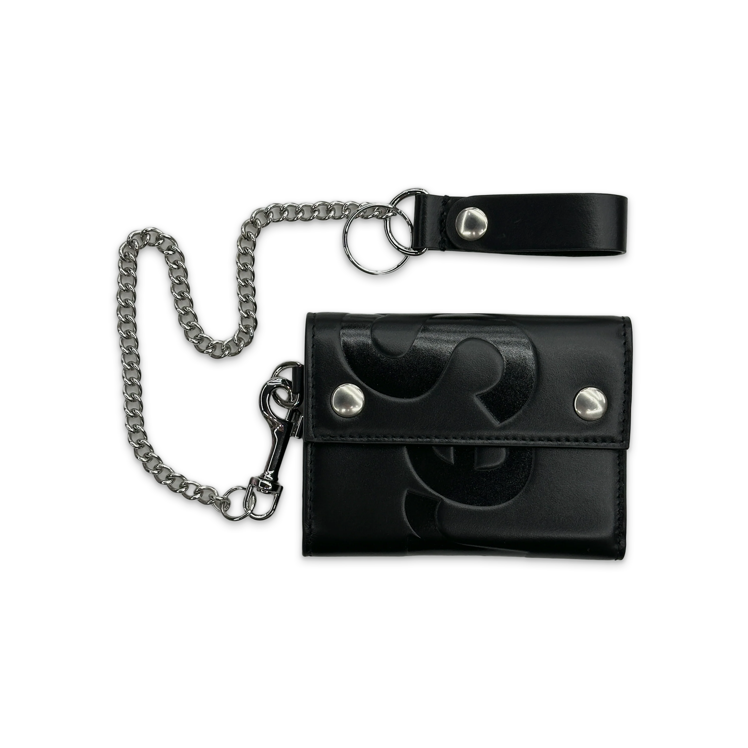 Leather Chain Wallet "Black (FW25)" - Image 4