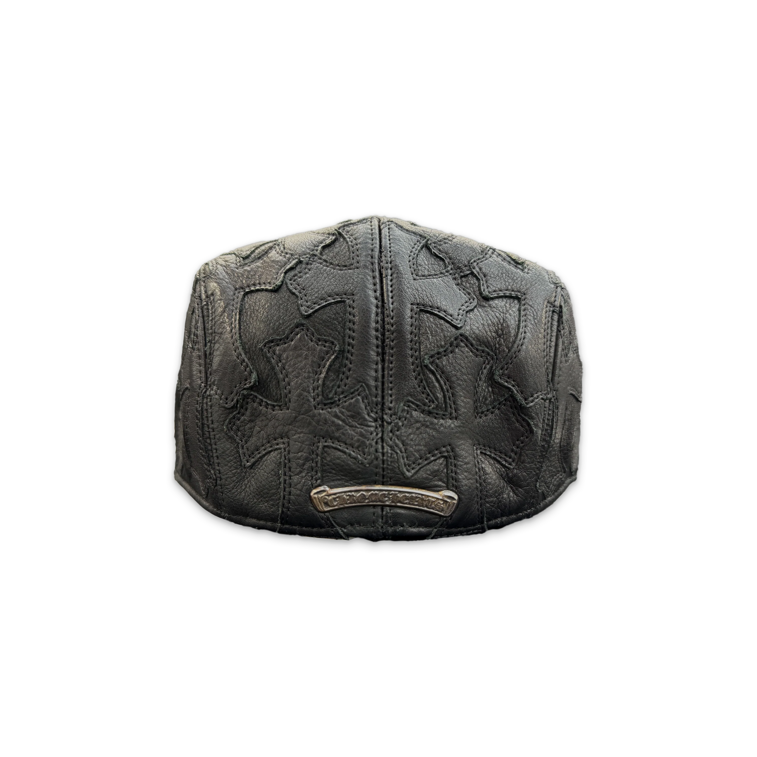 Leather Cross Patch Ivy Skelly Hat "Black" - Image 4
