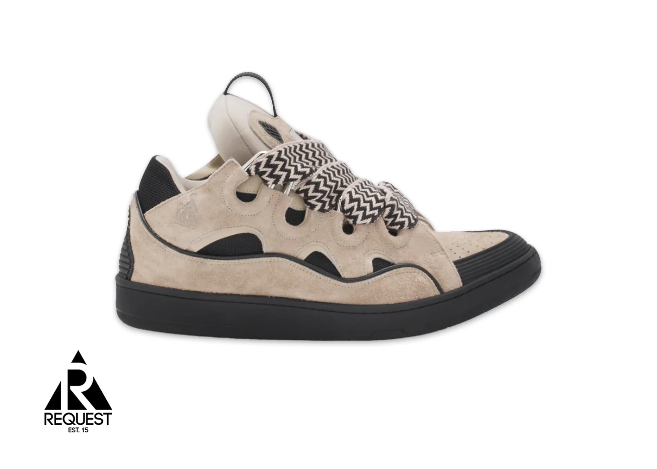 Leather Curb "Beige/Black"