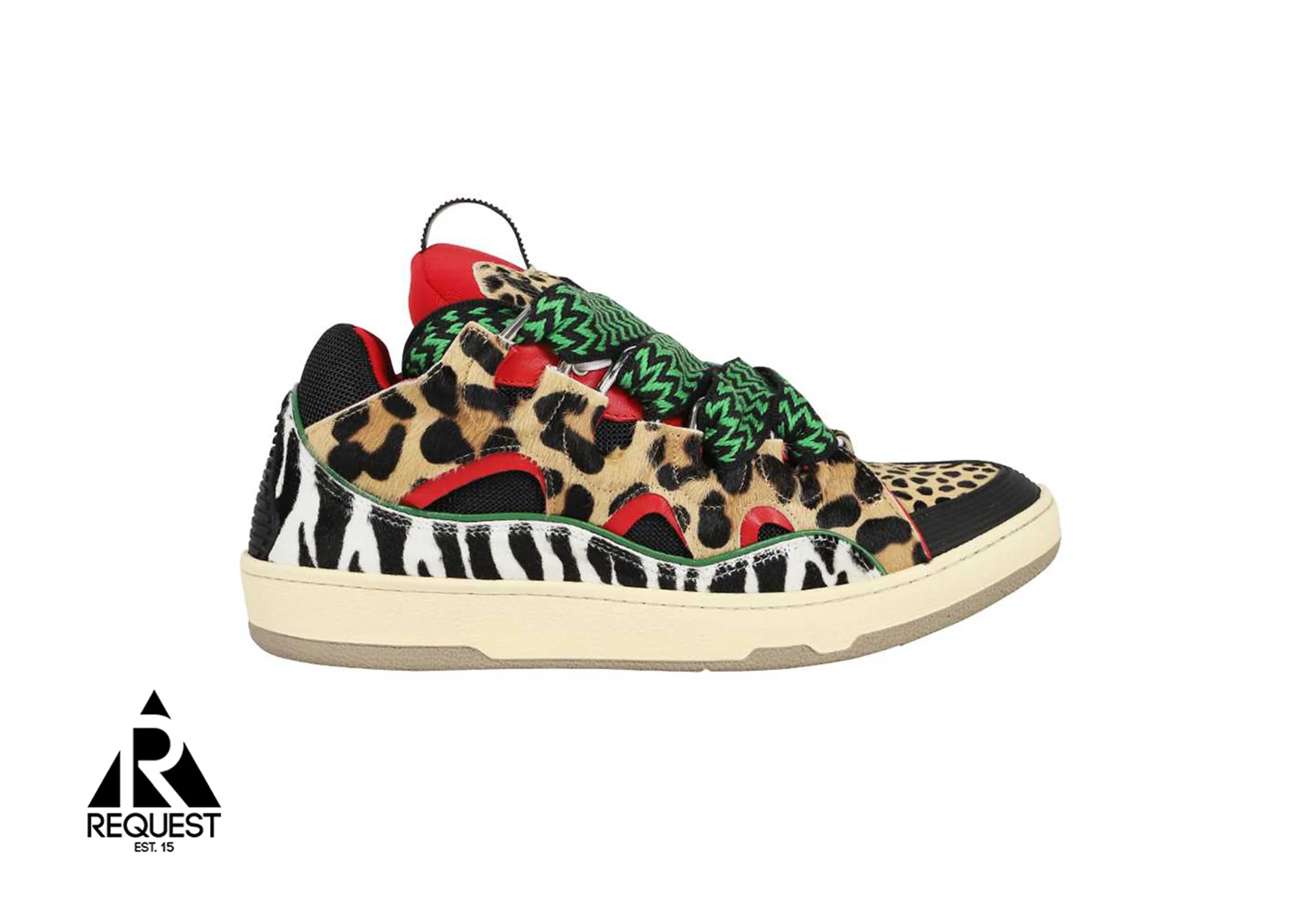 Leather Curb Sneaker “Animal Print”