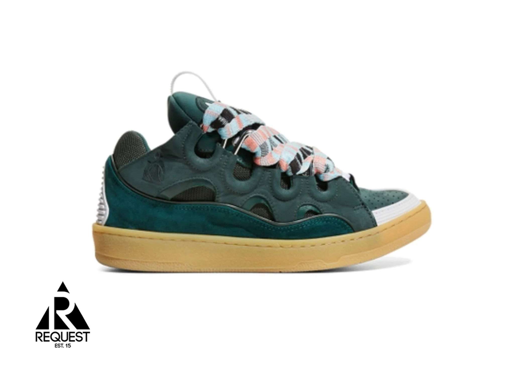 Leather Curb Sneaker "Forest Green"