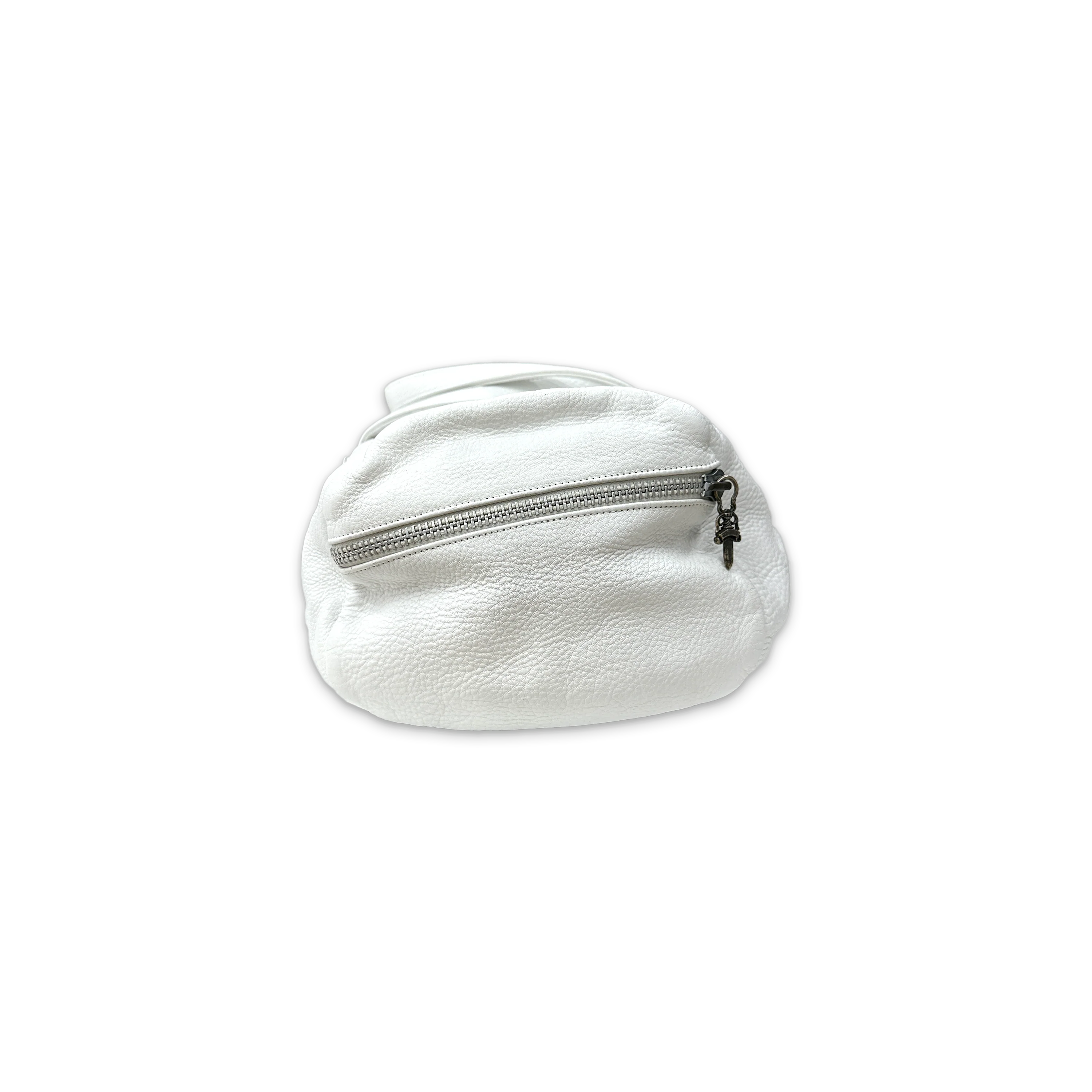 Leather Duffle Bag "White" - Image 4