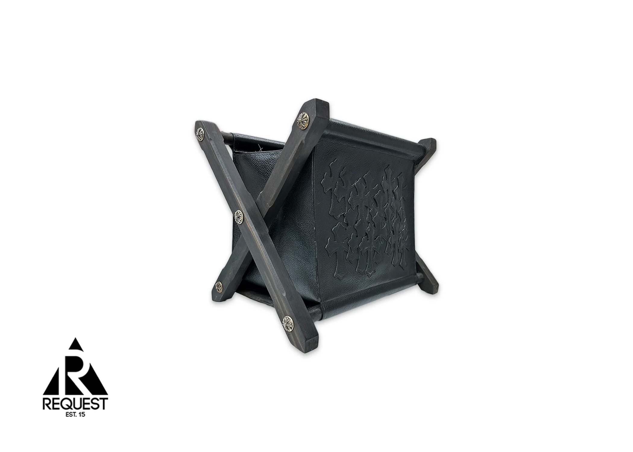Leather Magazine Holder w/ Black Crosses - Image 3