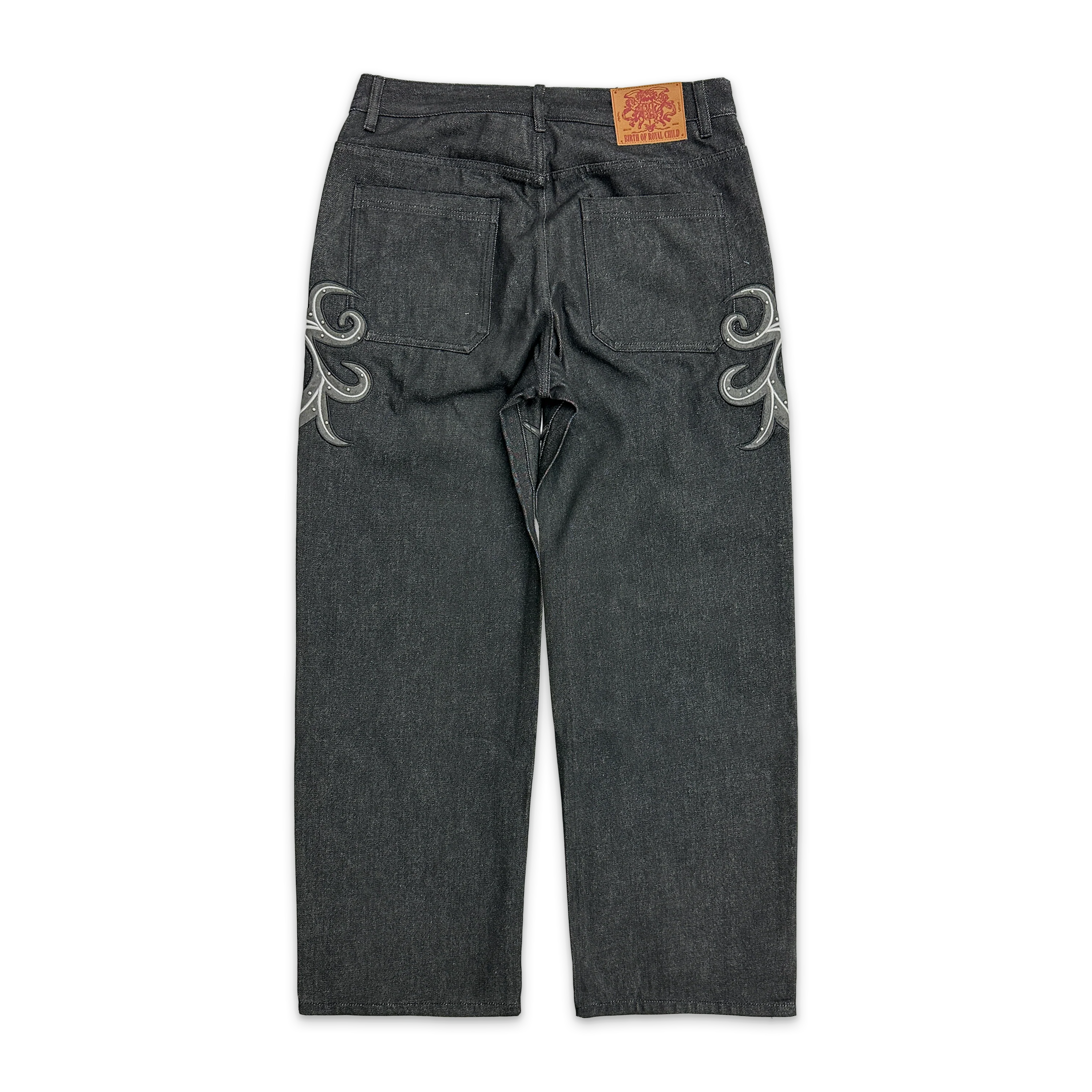 Leather Patch Vine Denim "Black" - Image 2
