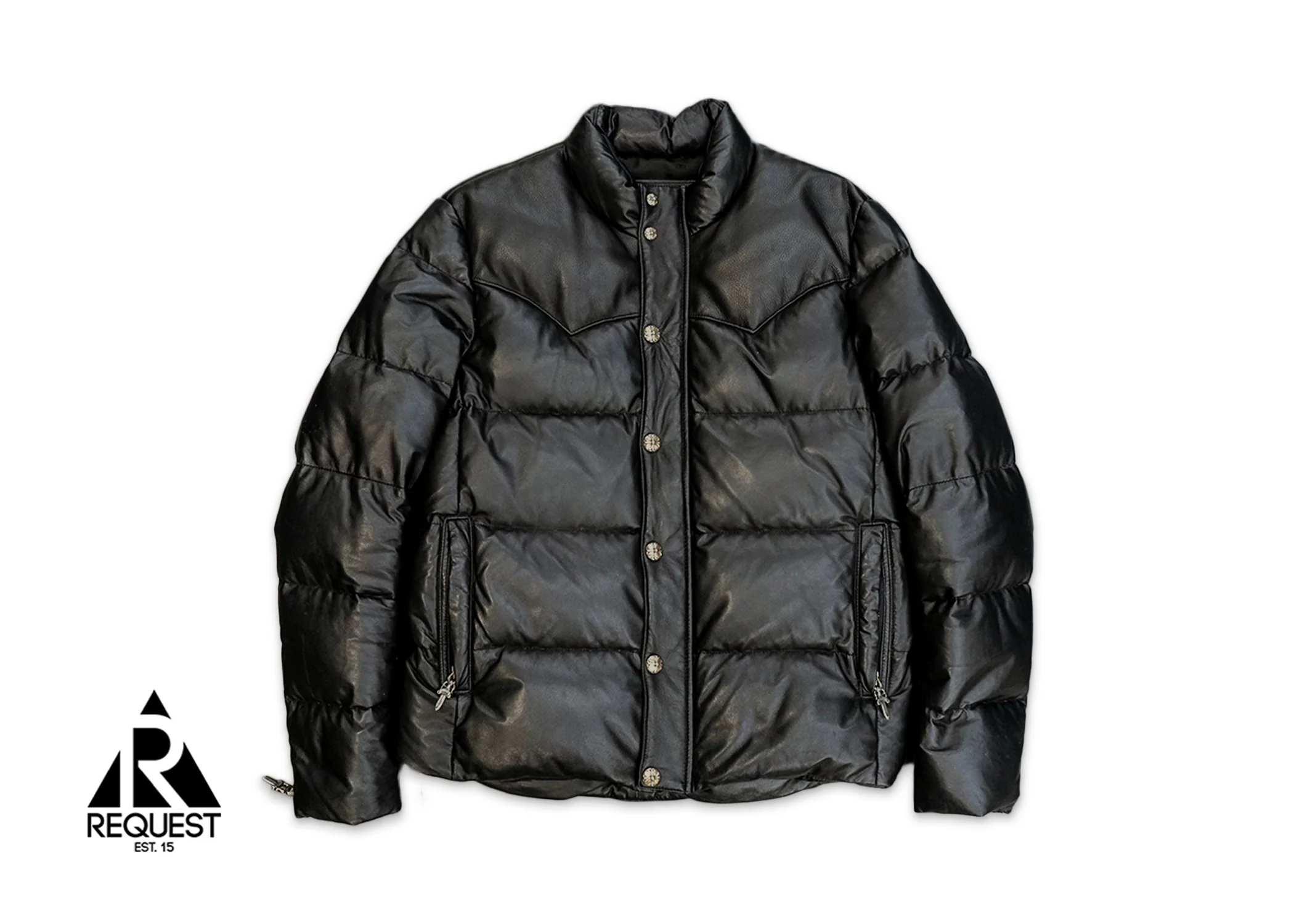 Leather Puffer Jacket