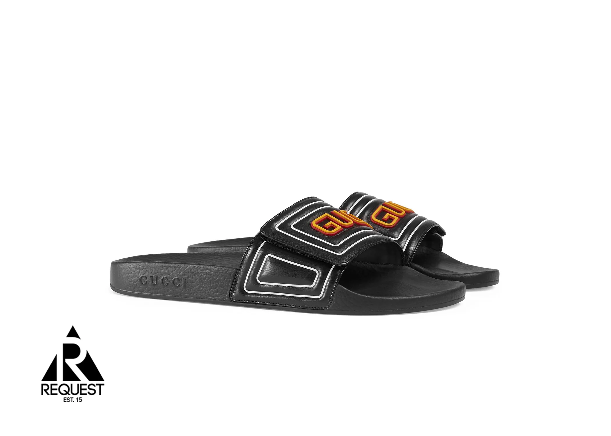 Leather Strap Slide “Black Logo”