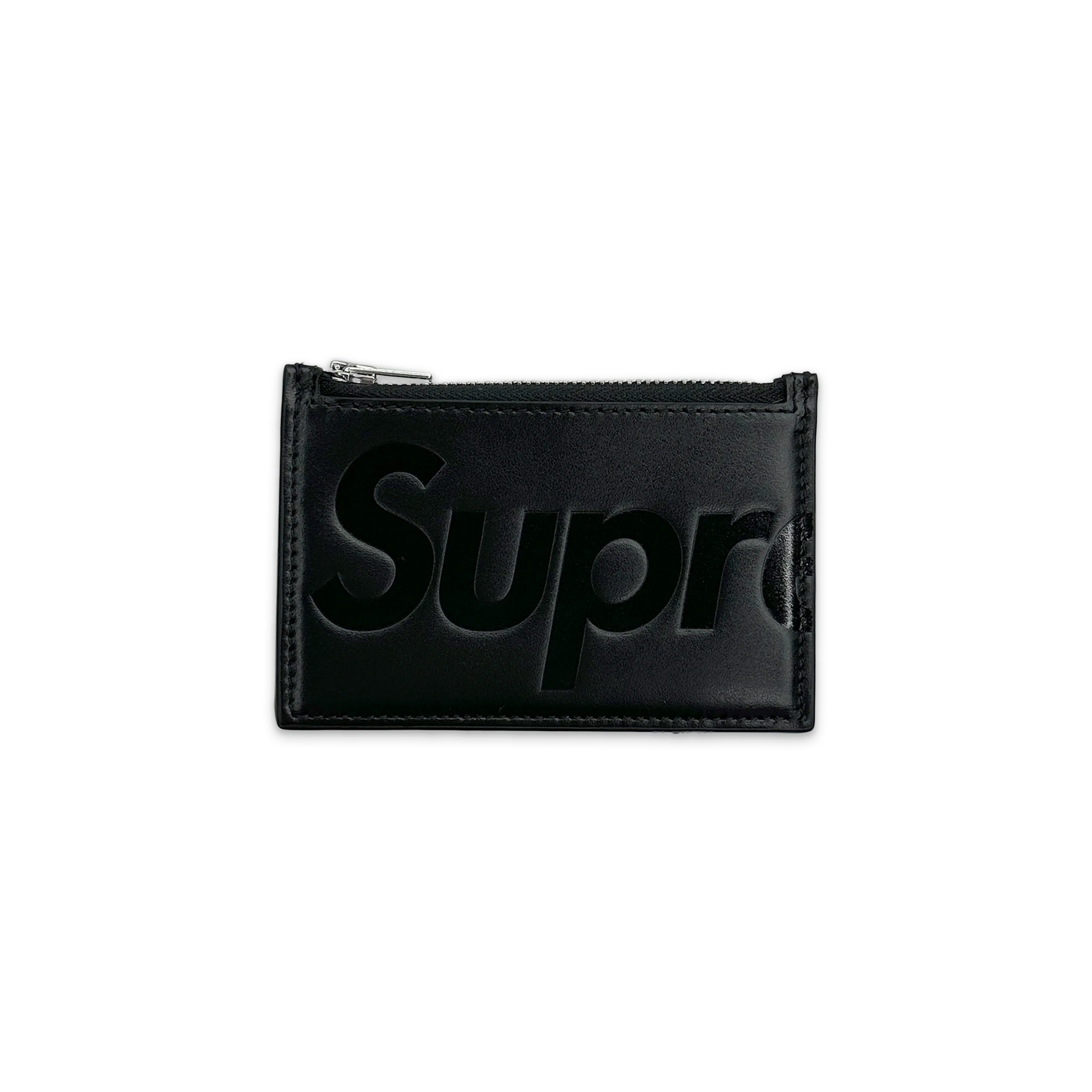 Leather Zip Card Holder "Black"