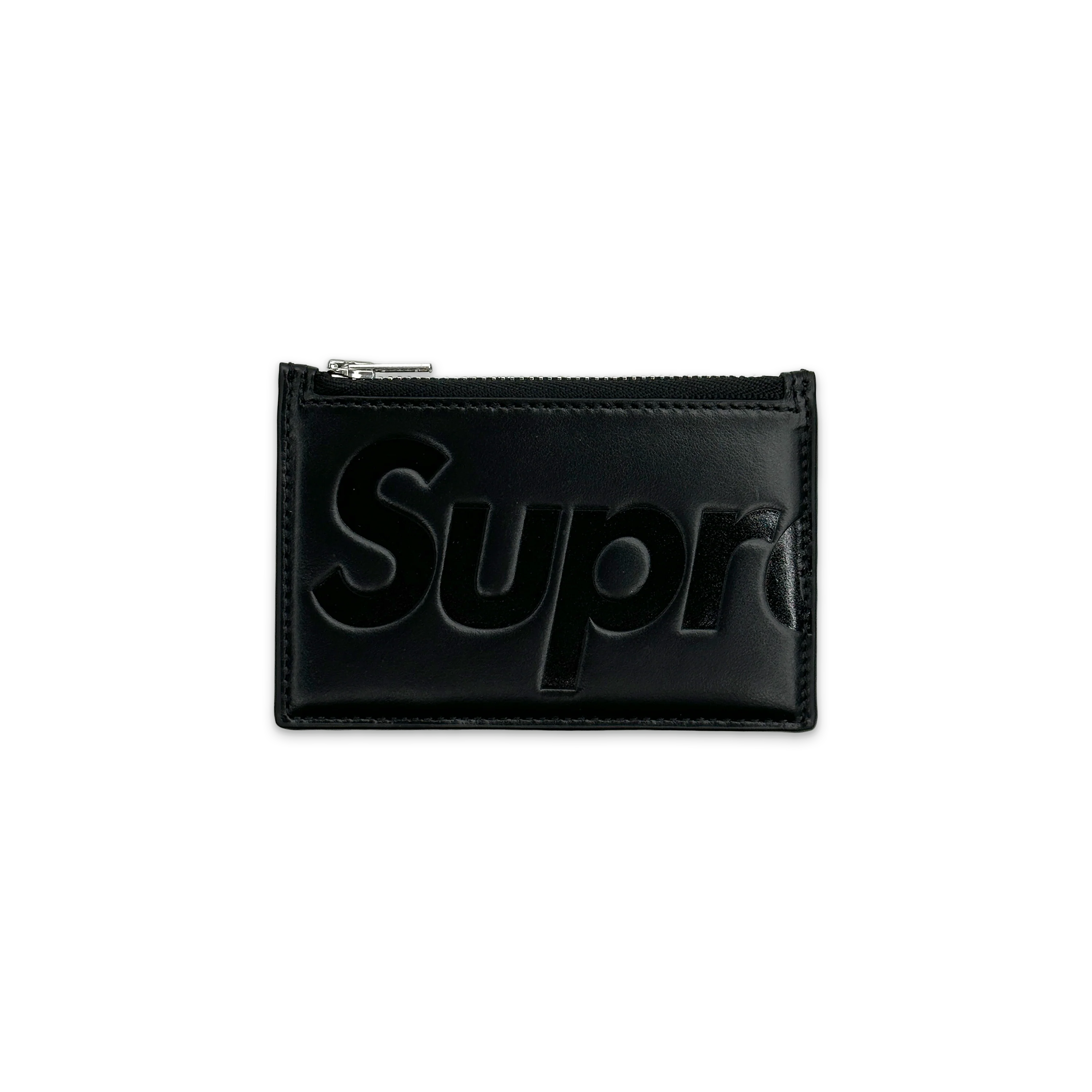 Leather Zip Card Holder "Black" (FW25)