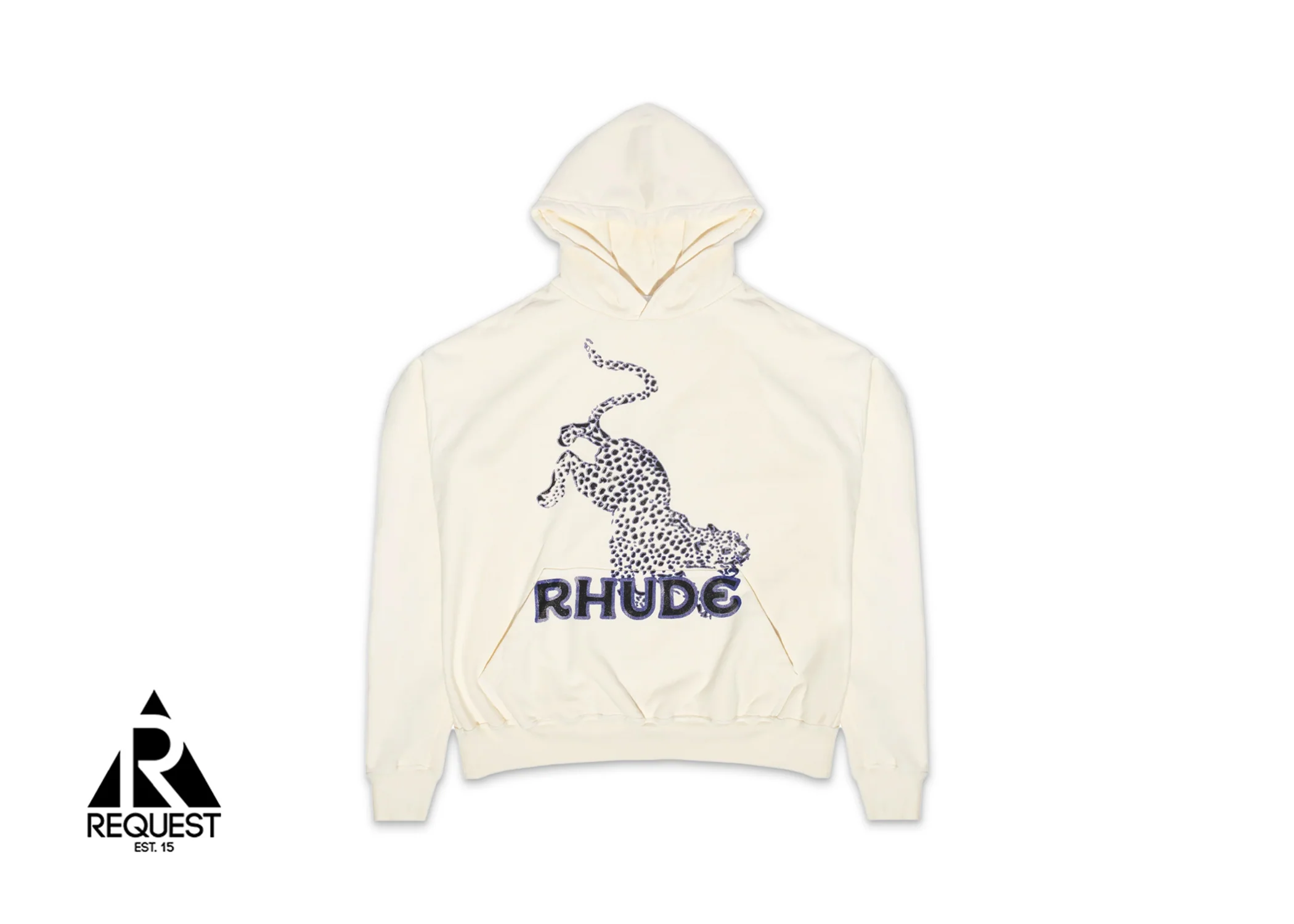 Leopard Logo Hoodie “White”