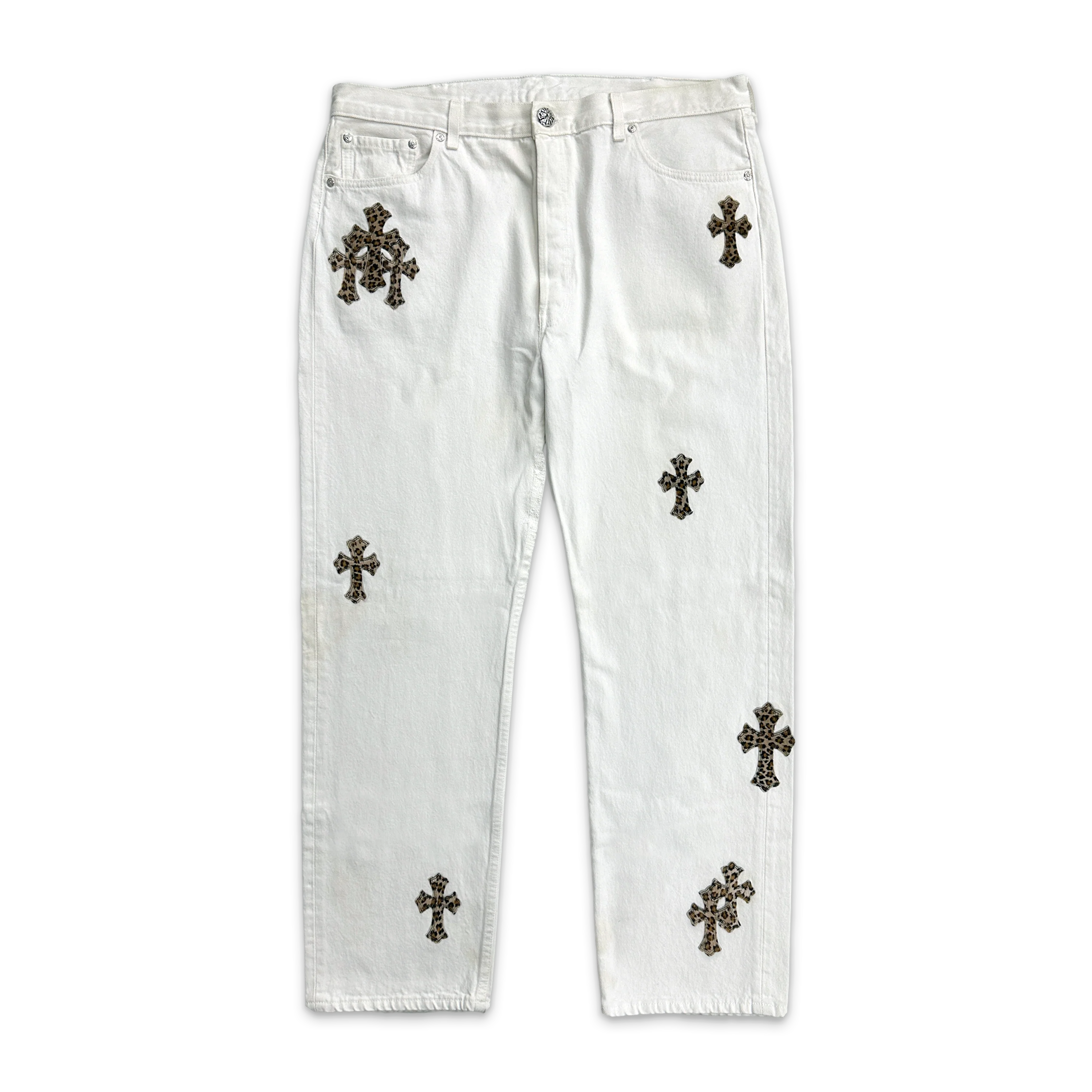 Levi Cheetah Cross Patch Jeans "White"