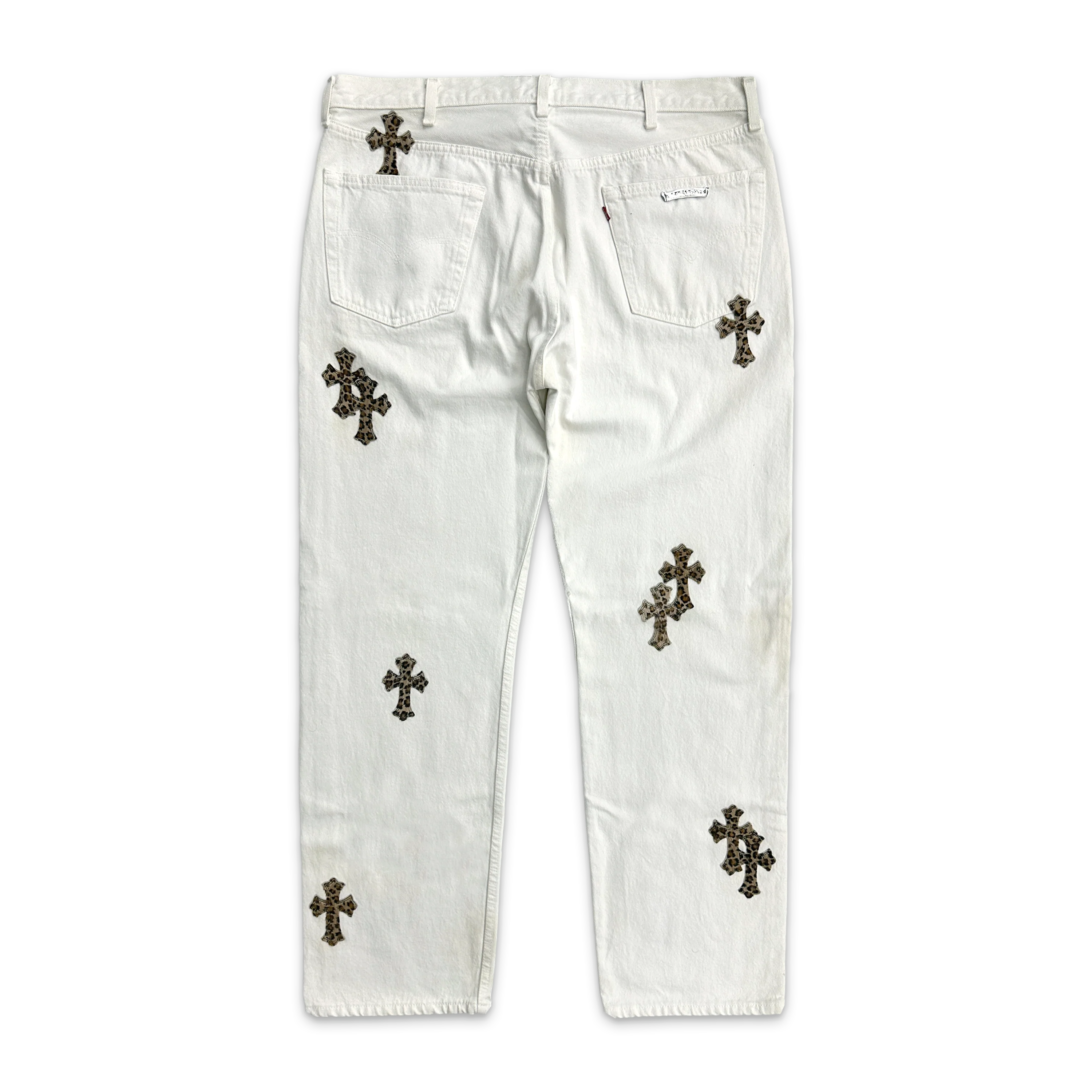 Levi Cheetah Cross Patch Jeans "White" - Image 2