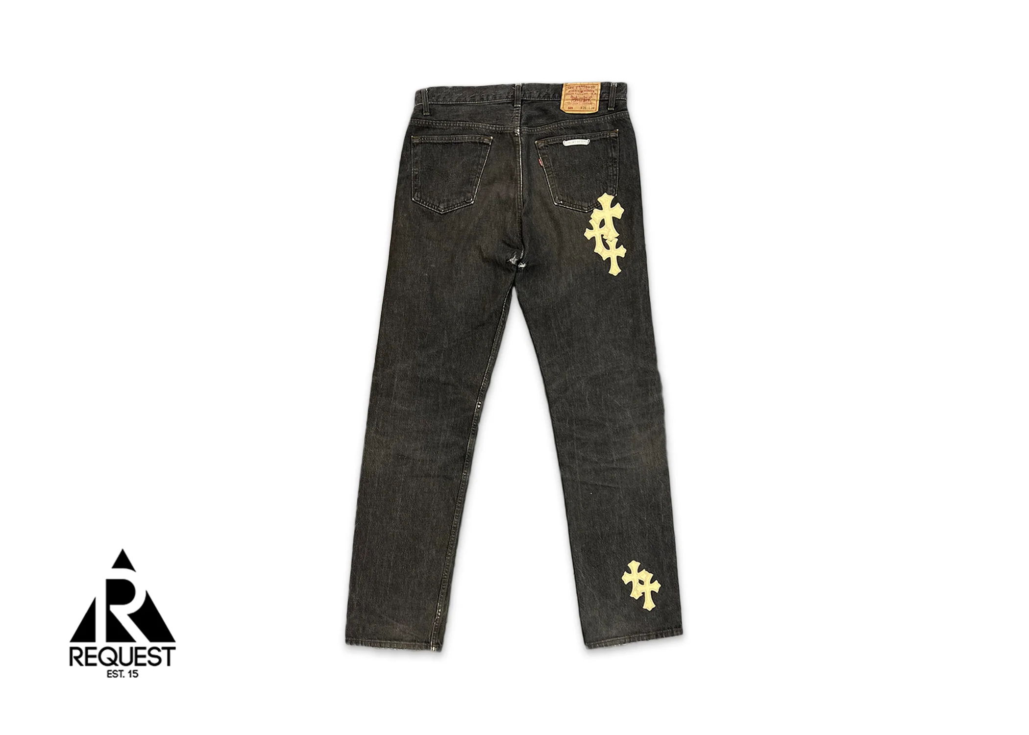 Levi's Black Denim "Gold Crosses" - Image 2
