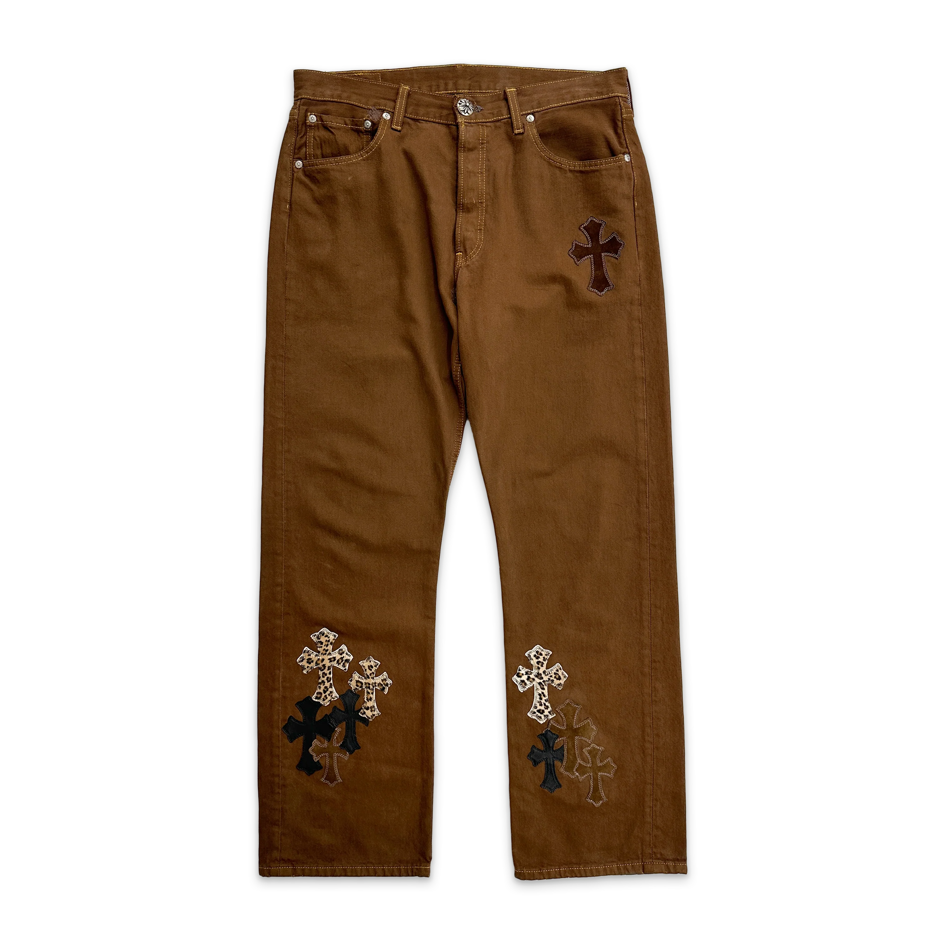 Levi's Brown Denim "Brown Black & Leopard" Crosses