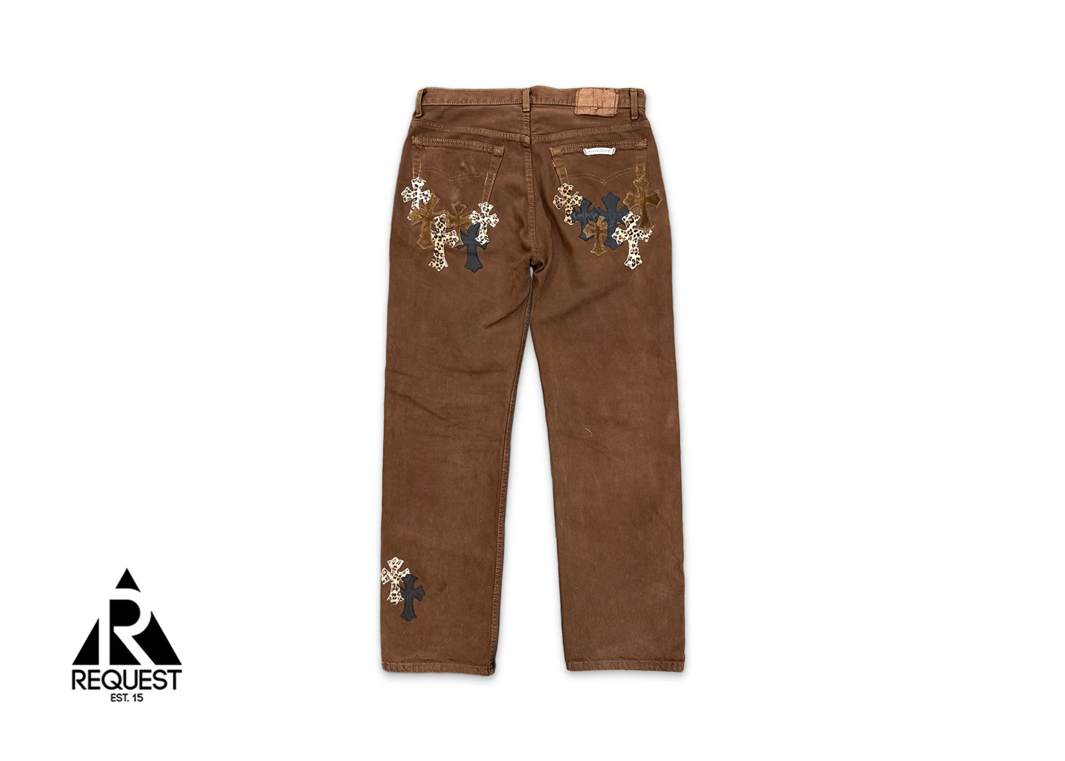Levi's Brown Denim "Brown Black & Leopard Crosses" - Image 2