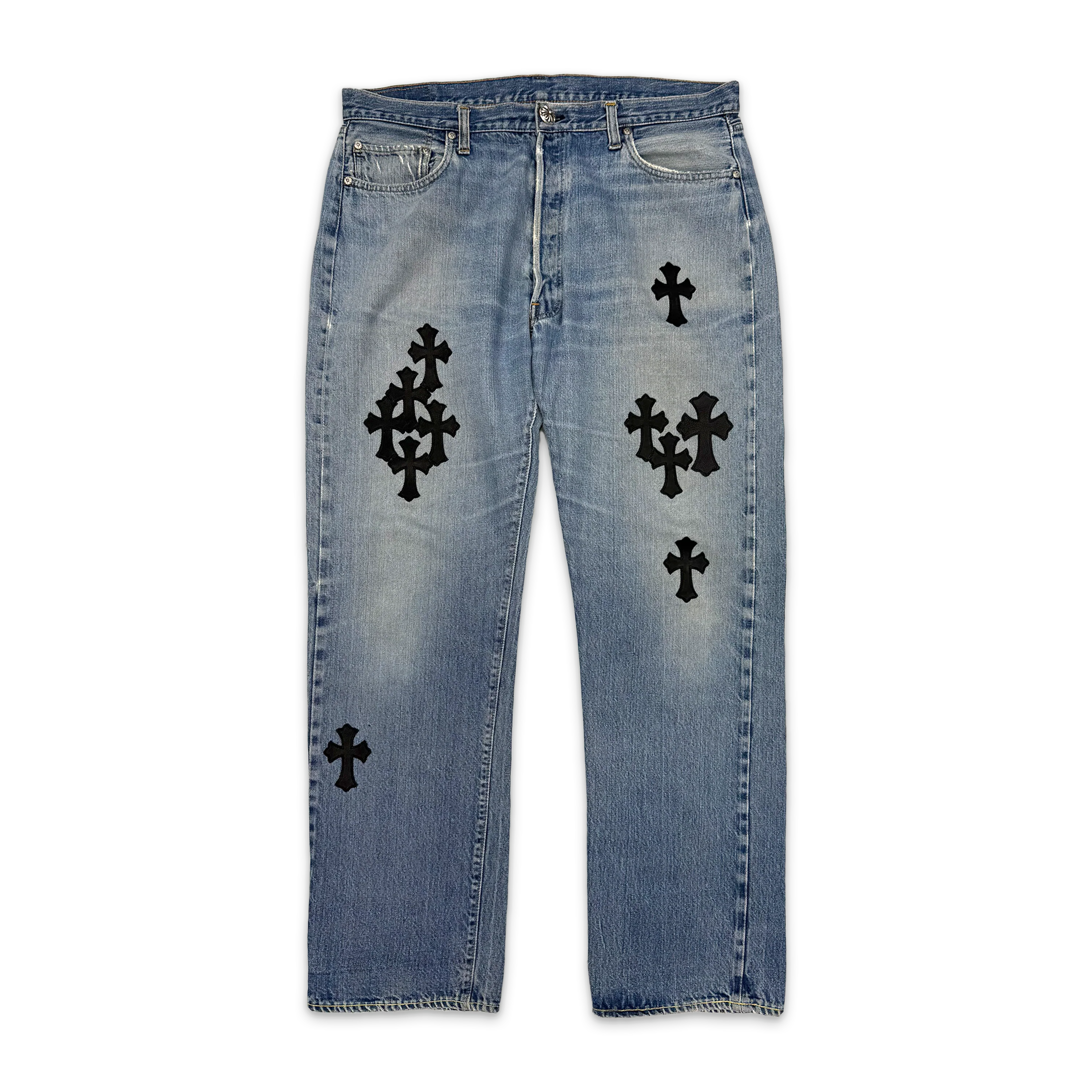 Levi's Light Wash Denim “Black Crosses"