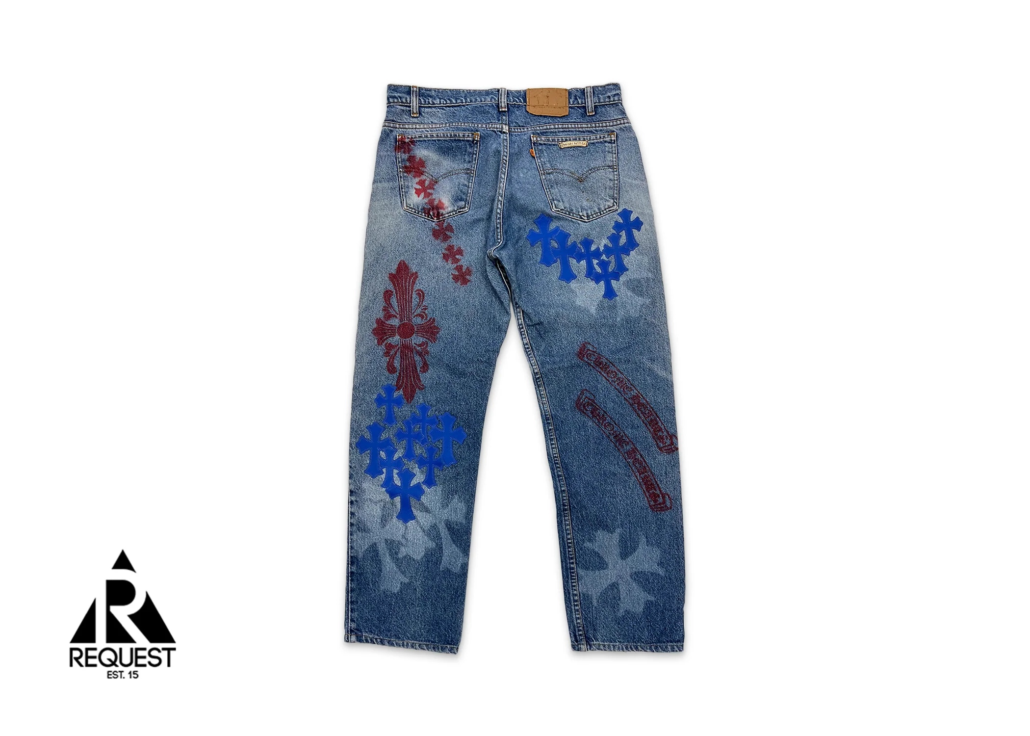 Levi's Medium Blue Stencil Denim "Blue Crosses" - Image 2