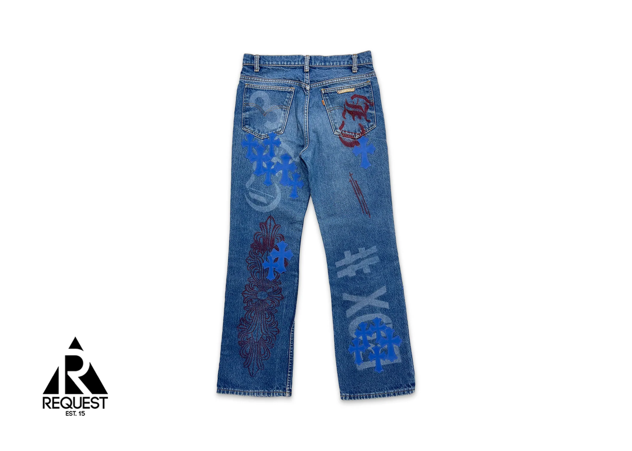 Levi's Medium Blue Stencil Denim "Blue Crosses" - Image 2