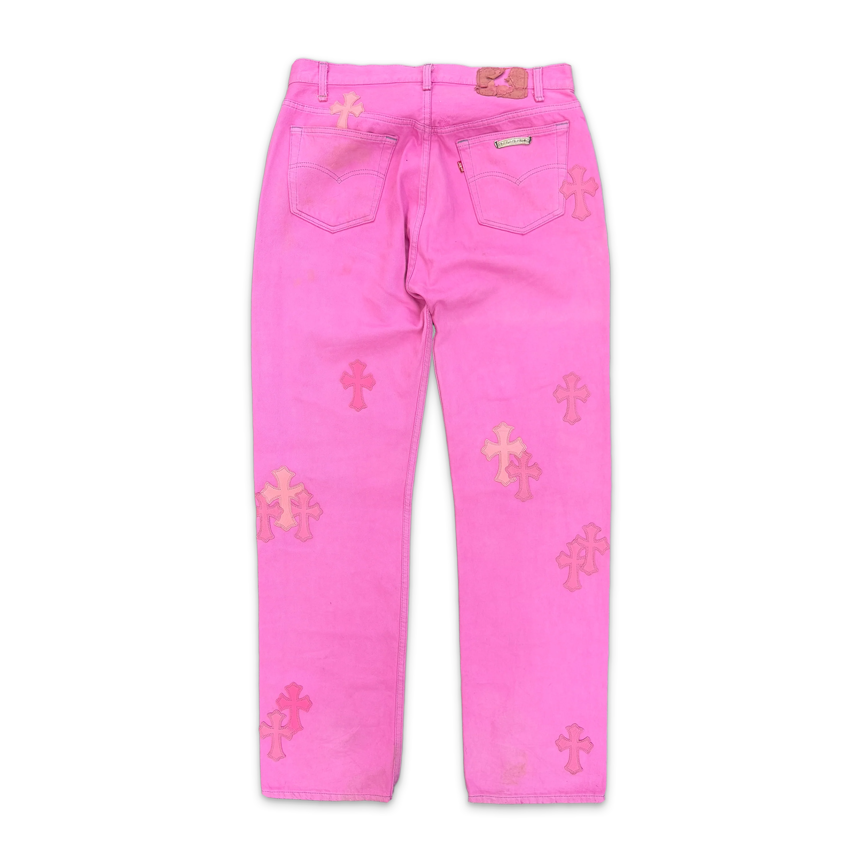 Levi's Pink Denim Jeans “Pink Crosses” - Image 2