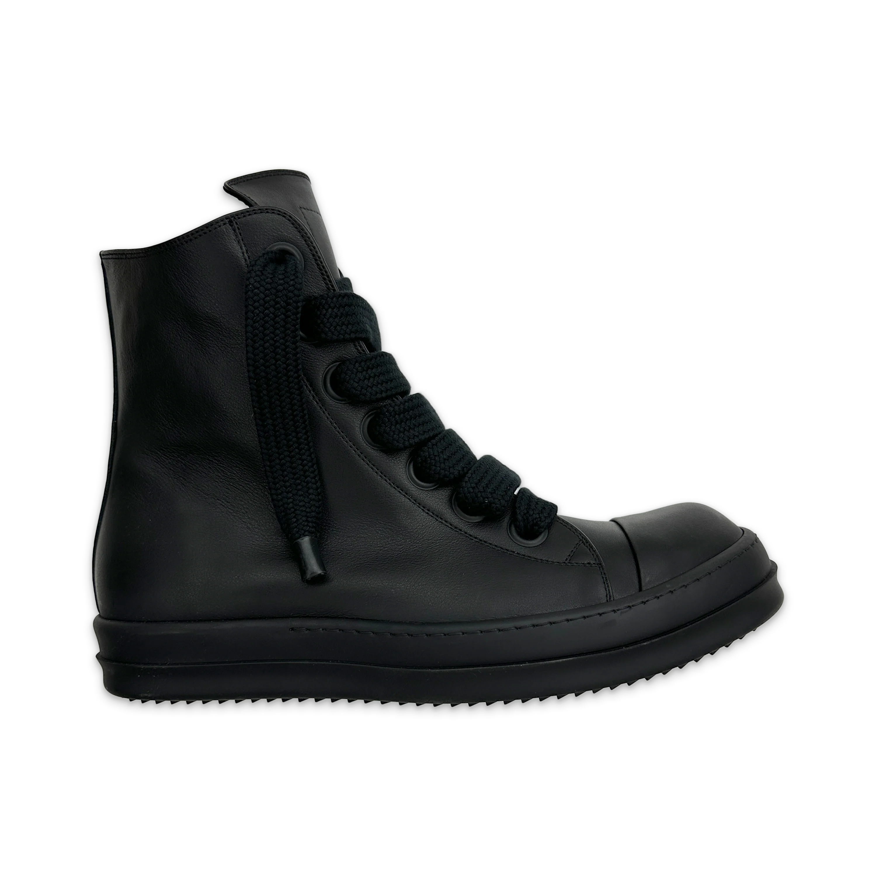 Lido Jumbo Lace Leather Ramones High "Triple Black"