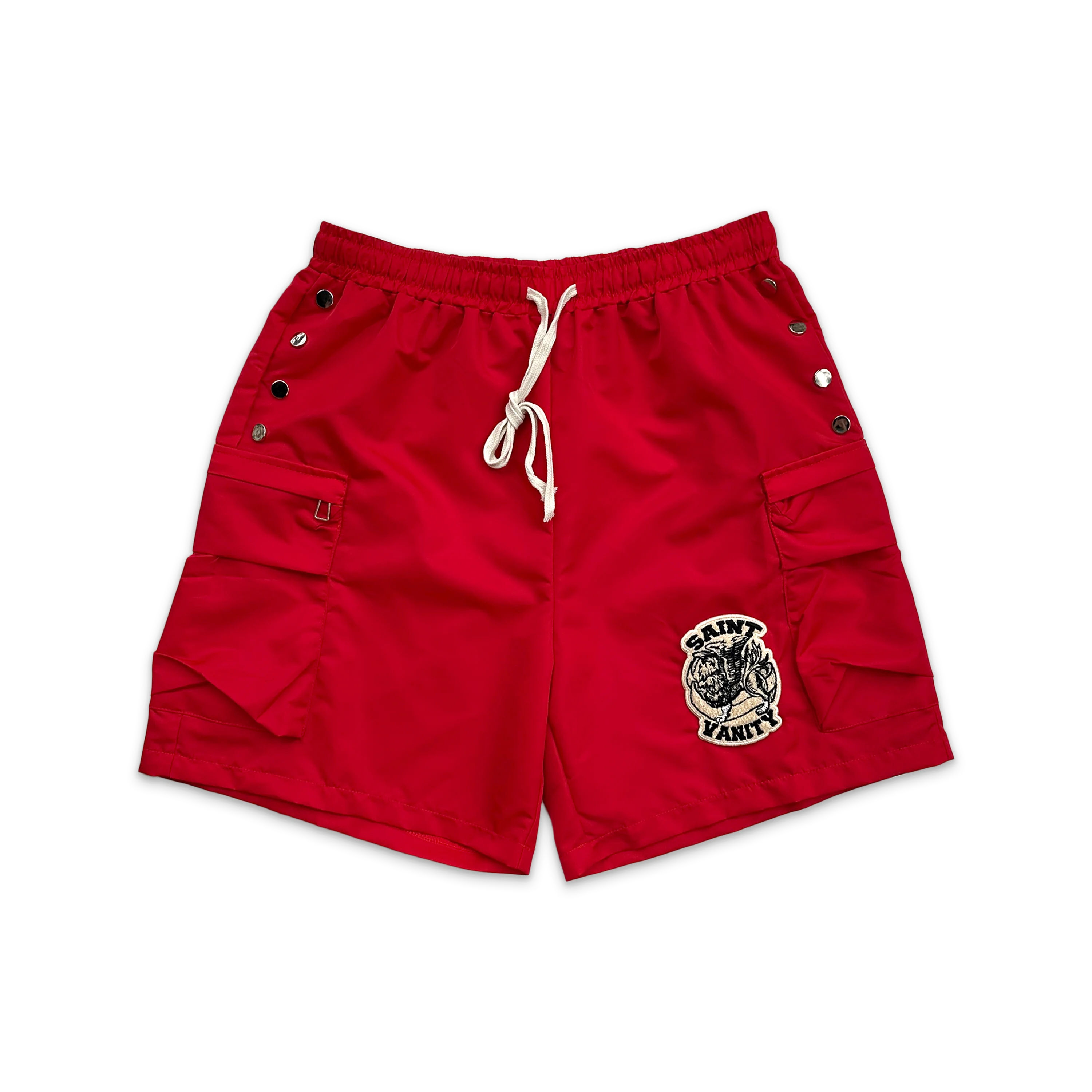 Logo Cargo Nylon Shorts "Red"