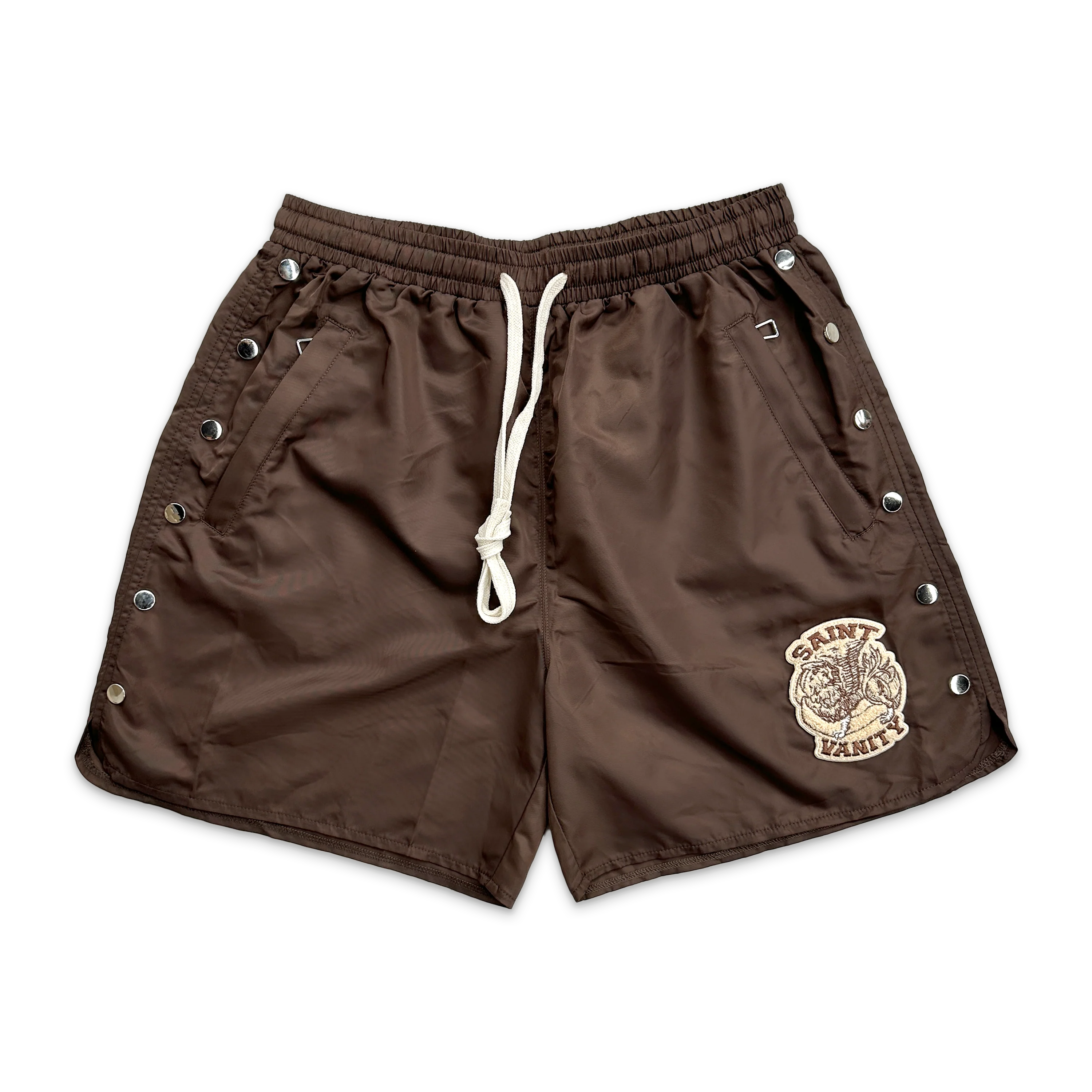Logo Nylon Shorts "Brown"