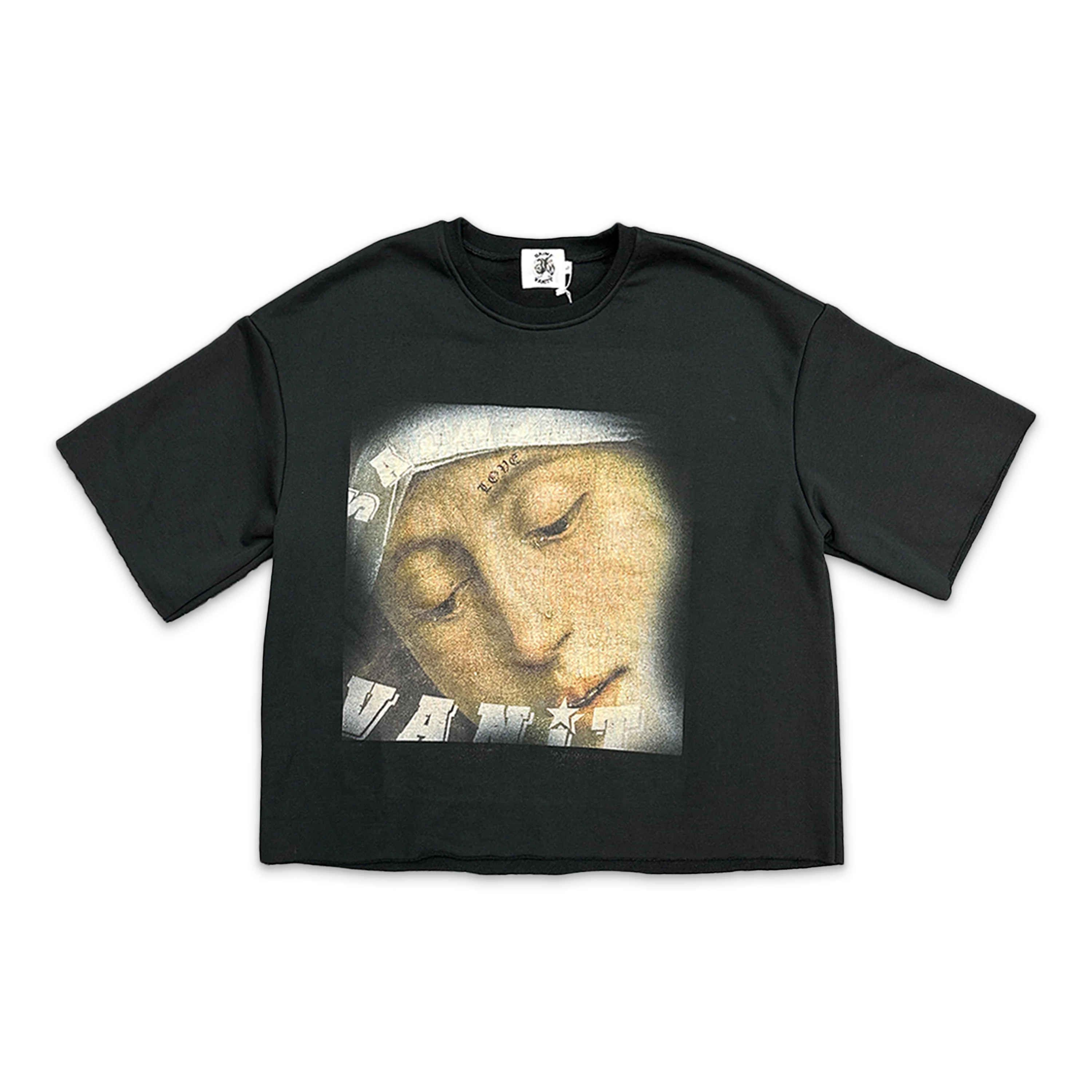 Love Saint Cropped Crewneck Tee "Black"
