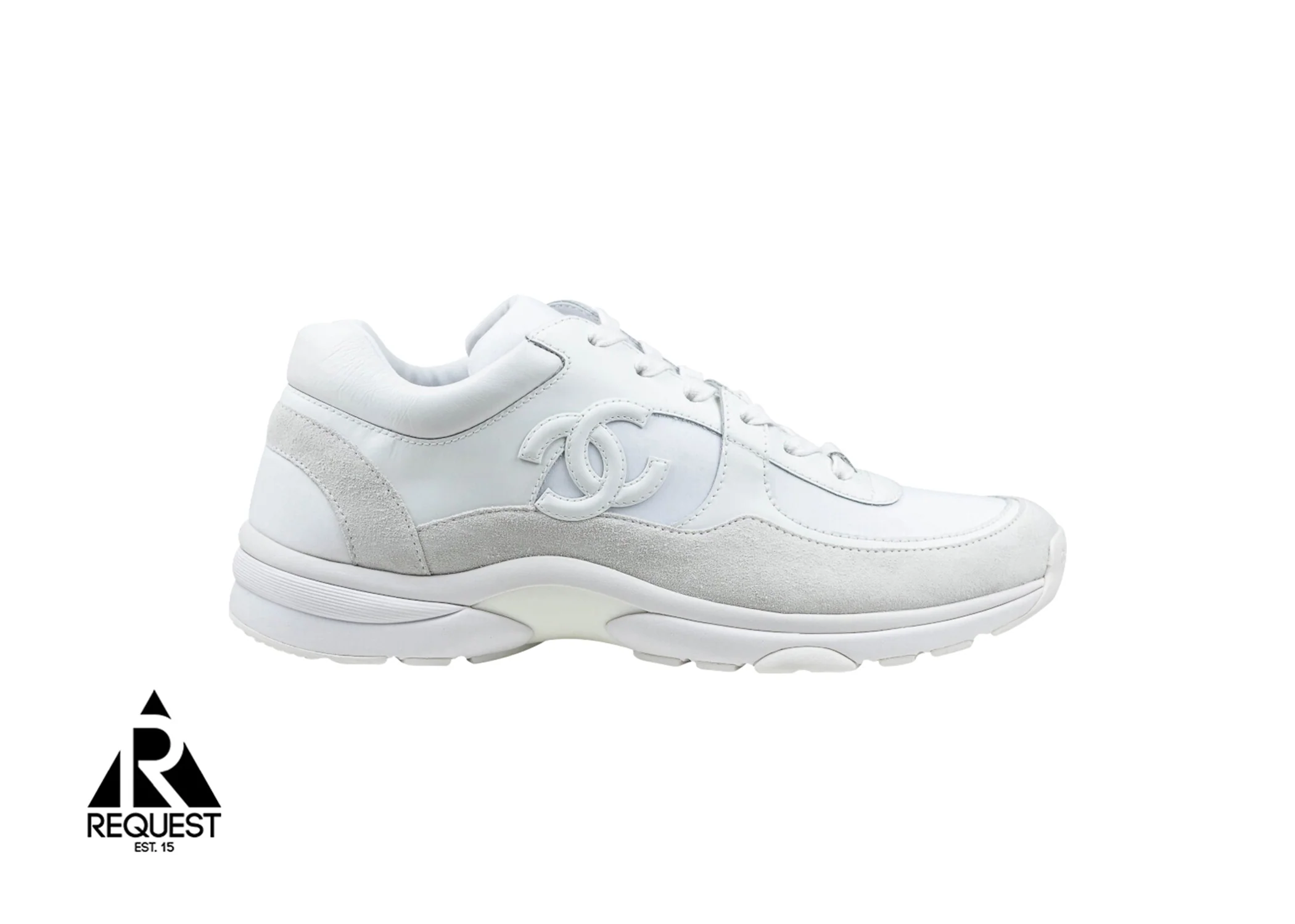 Low Top Trainer "Reflective White Suede"