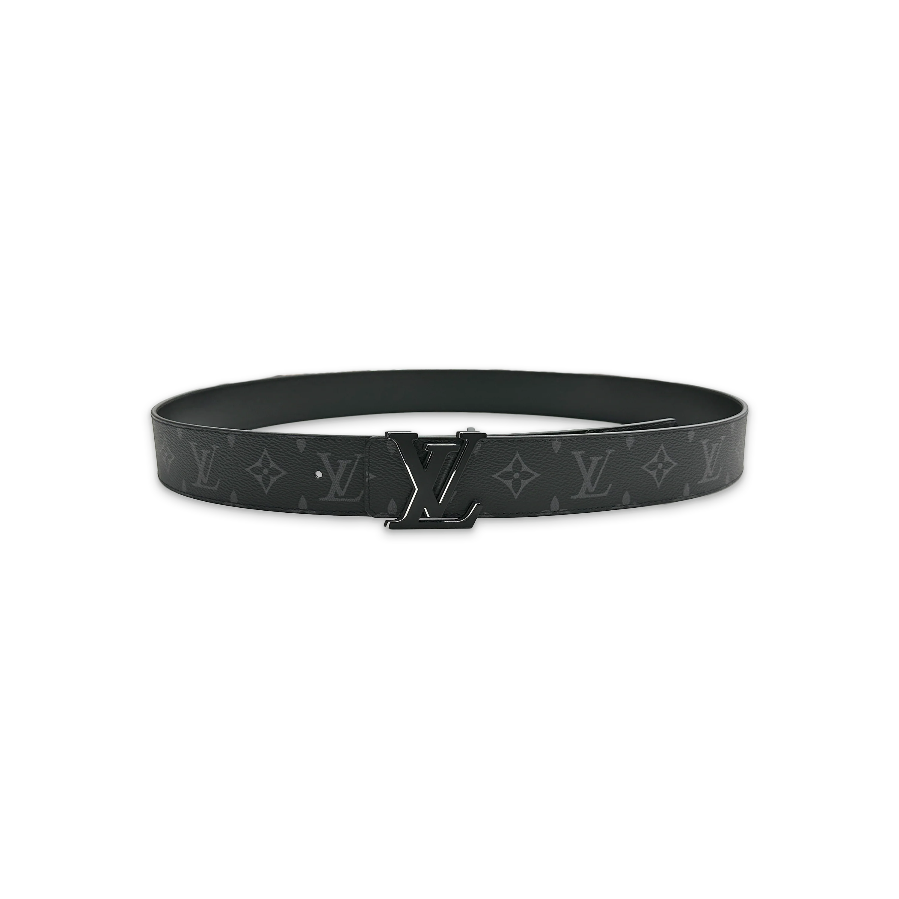 LV Initials 40mm Reversible Belt "Monogram Graphite"