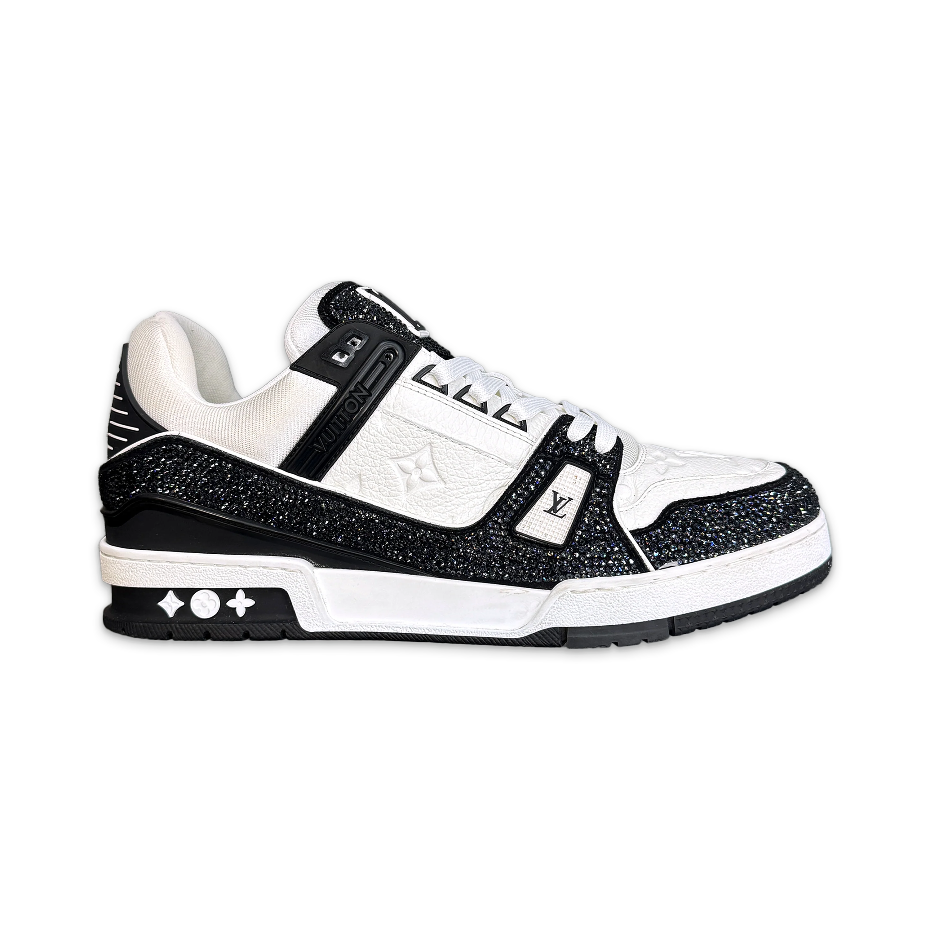 LV Trainer "Black White Swarovski"