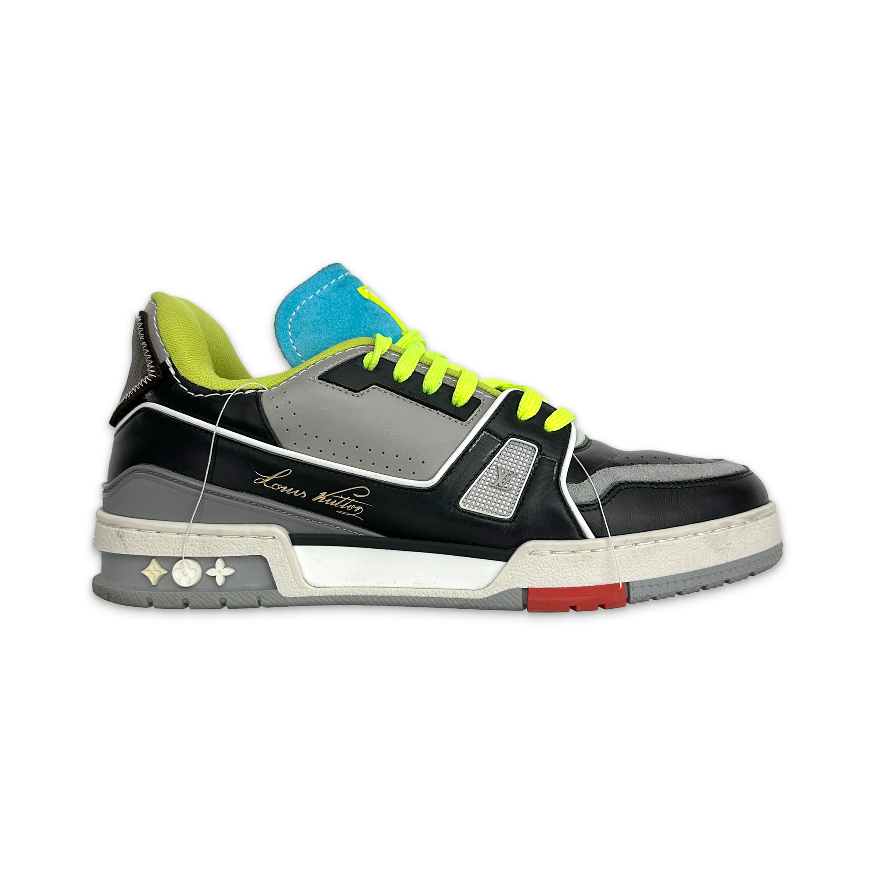 LV Trainer Recycled "Multicolor Flo Green"